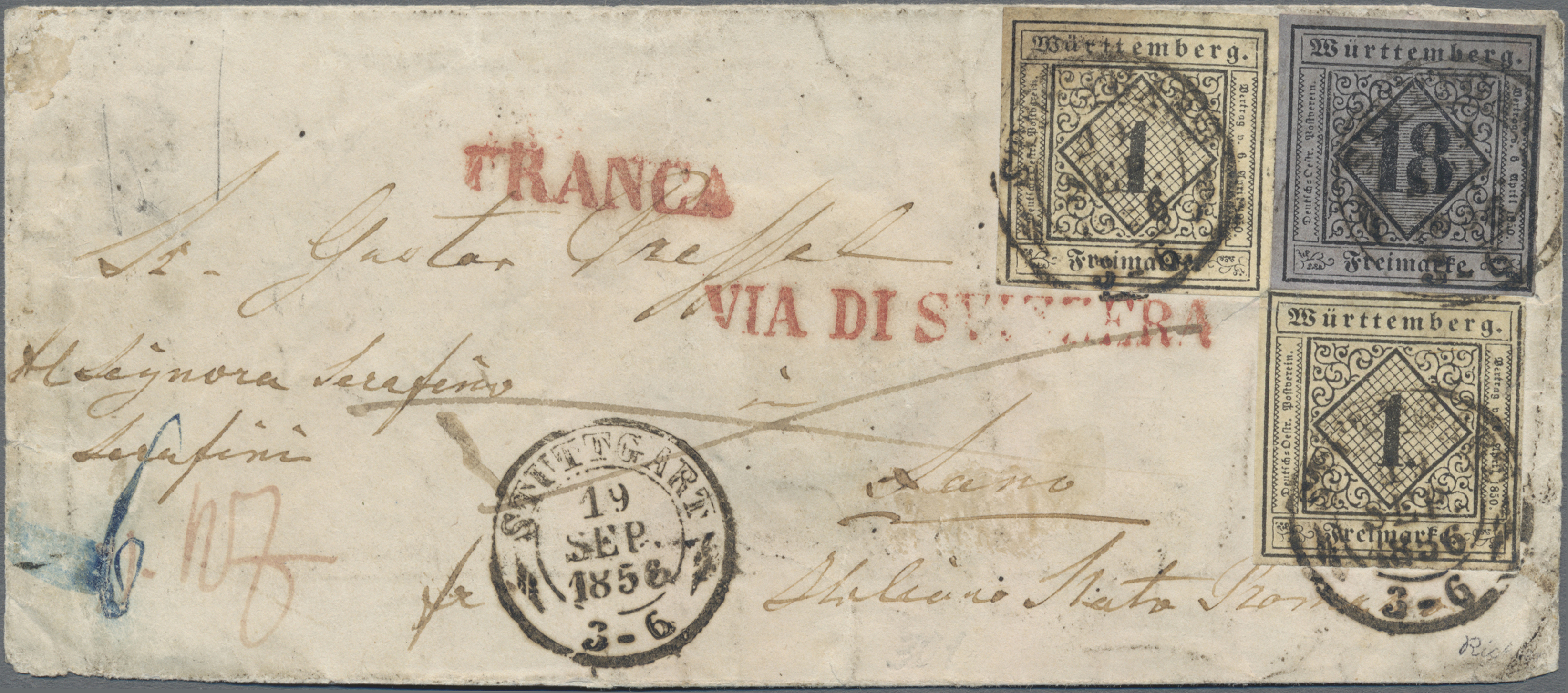 Lot 04519 - Württemberg - Marken und Briefe  -  Auktionshaus Christoph Gärtner GmbH & Co. KG 58th AUCTION - Day 2