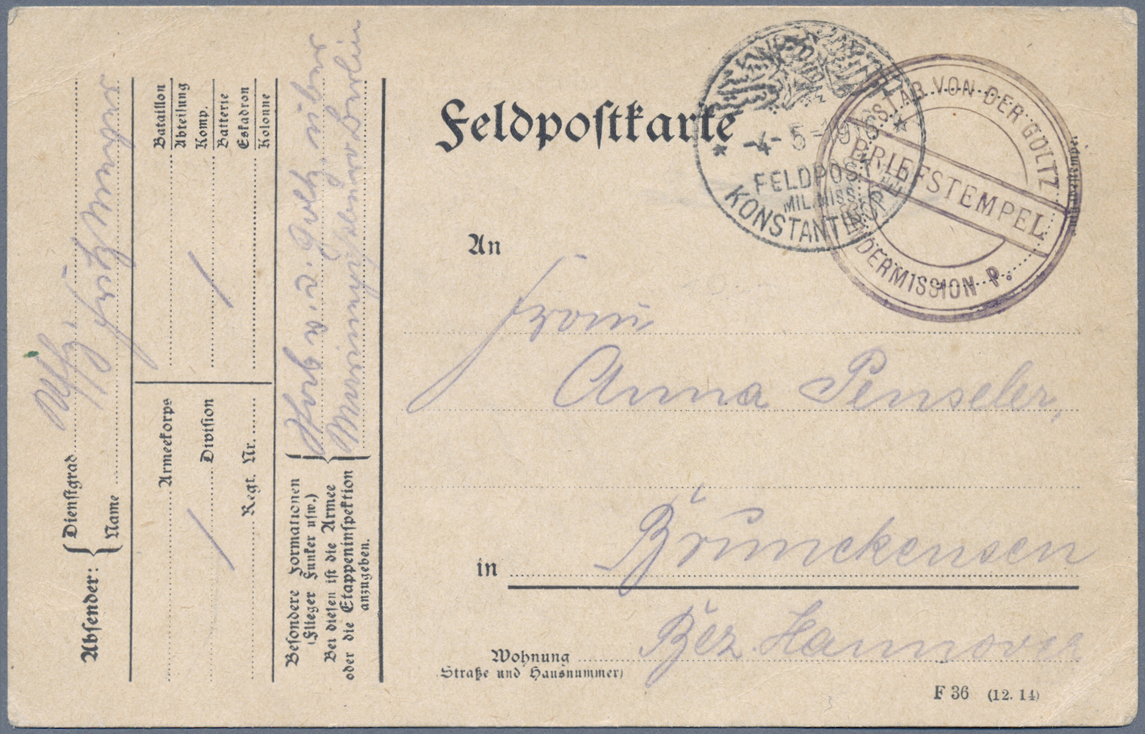 Lot 05676 - Militärmission in der Türkei - Auktionshaus Christoph Gärtner GmbH & Co. KG 57th AUCTION - Day 3 Lot 05676 - Militärmission in der Türkei - Auktionshaus Christoph Gärtner GmbH & Co. KG 57th AUCTION - Day 3