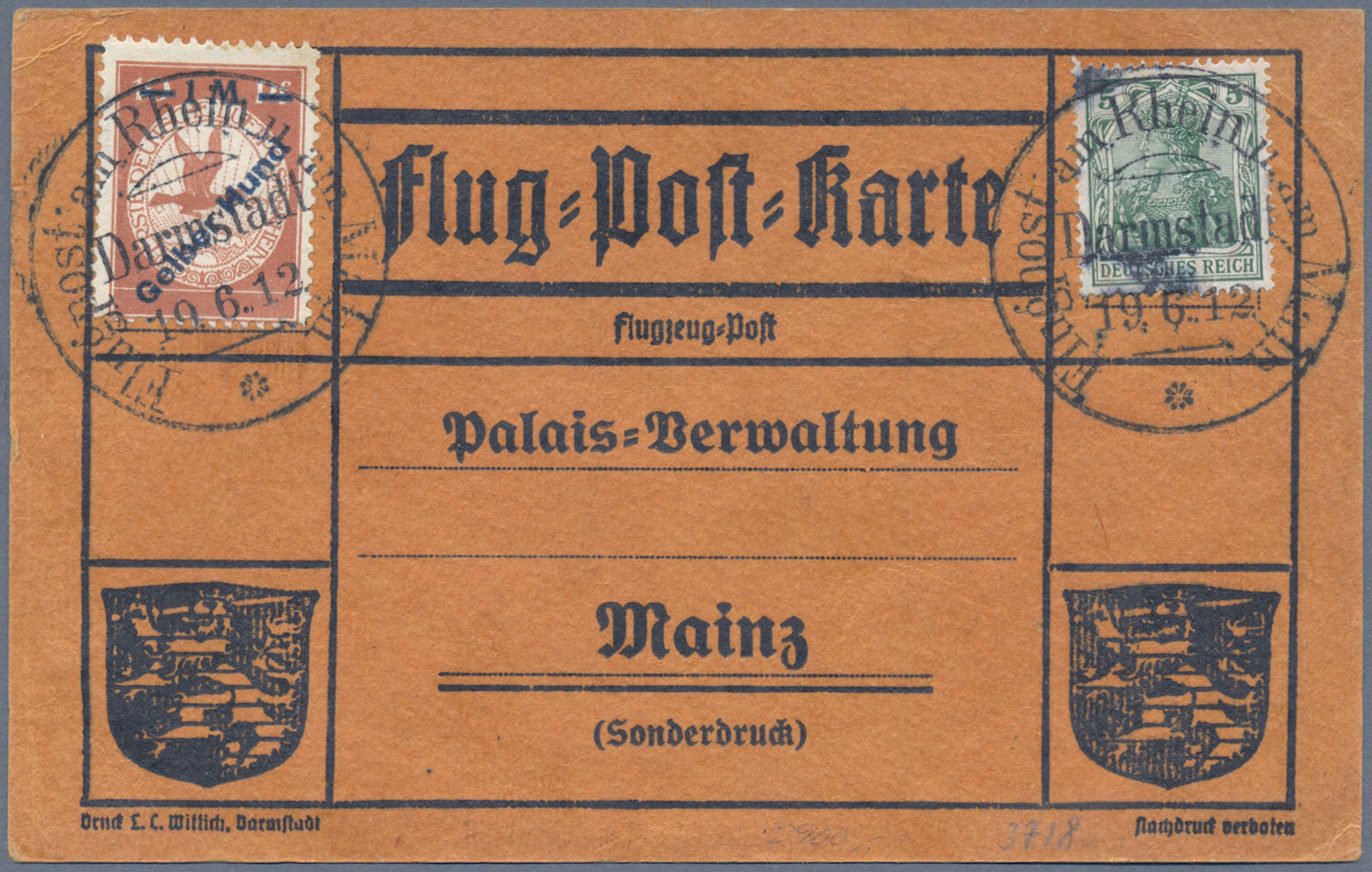 Lot 03100 - flugpost deutschland  -  Auktionshaus Christoph Gärtner GmbH & Co. KG 57th AUCTION - Day 2