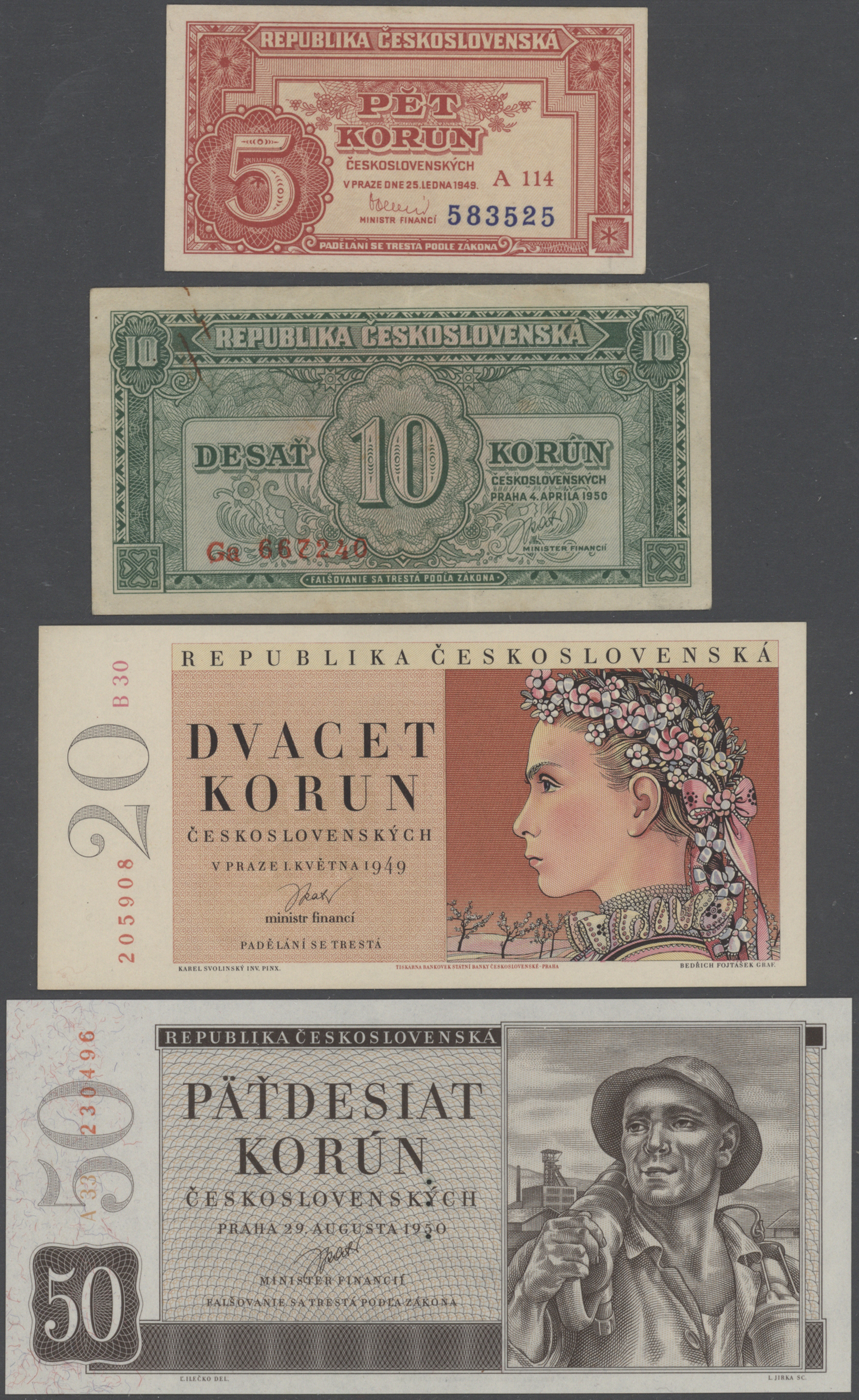 Lot 01408 - Czechoslovakia / Tschechoslowakei | Banknoten - Auktionshaus Christoph Gärtner GmbH & Co. KG Sale #45 Banknotes Worldwide Lot 01408 - Czechoslovakia / Tschechoslowakei | Banknoten - Auktionshaus Christoph Gärtner GmbH & Co. KG Sale #45 Banknotes Worldwide