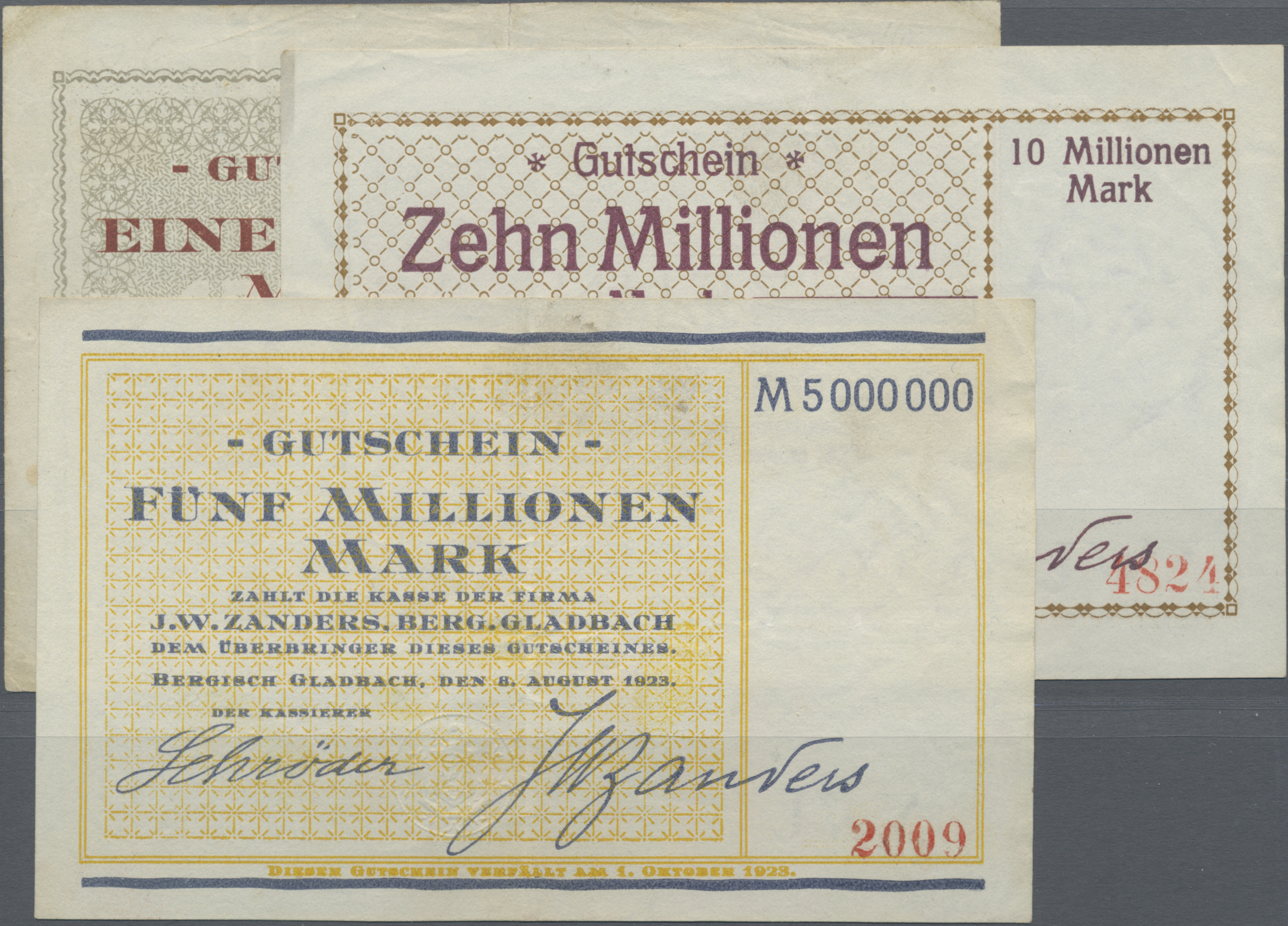 Lot 00737 - Deutschland - Notgeld - Rheinland | Banknoten  -  Auktionshaus Christoph Gärtner GmbH & Co. KG 56th AUCTION - Day 1