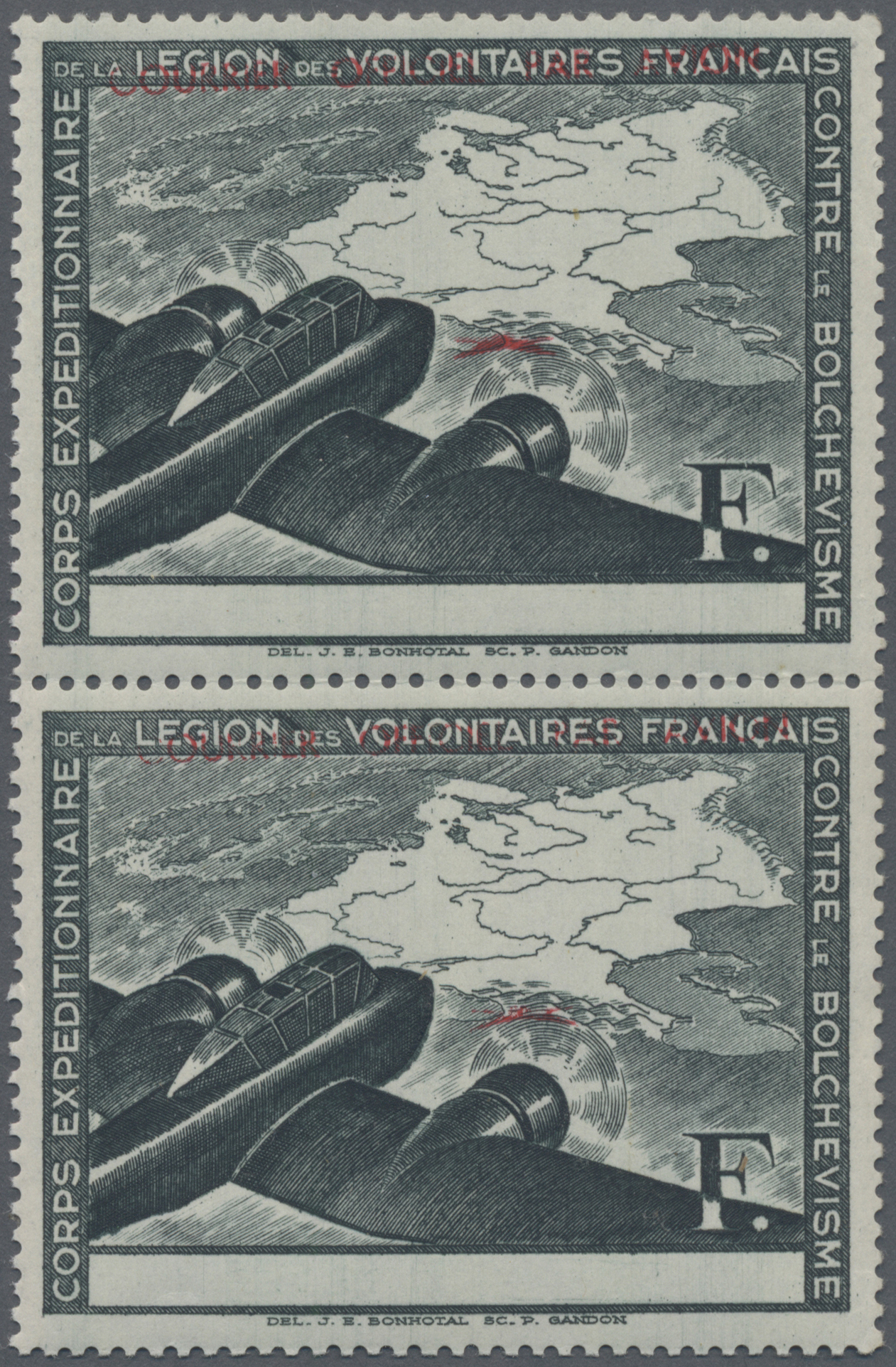 Lot 06038 - Dt. Besetzung II WK - Frankreich - Privatausgaben: Legionärsmarken - Auktionshaus Christoph Gärtner GmbH & Co. KG 55th AUCTION - Day 3 Lot 06038 - Dt. Besetzung II WK - Frankreich - Privatausgaben: Legionärsmarken - Auktionshaus Christoph Gärtner GmbH & Co. KG 55th AUCTION - Day 3