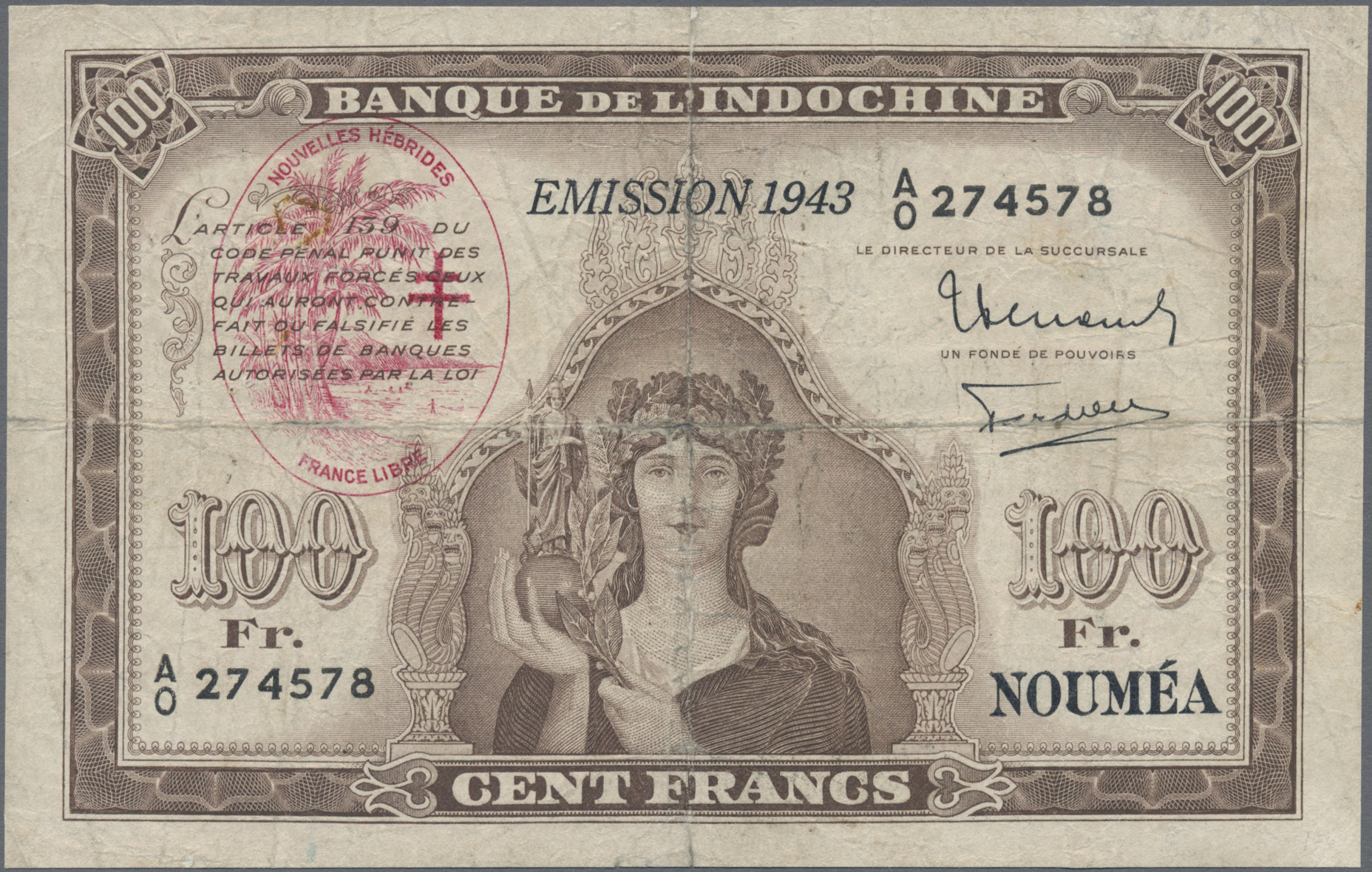 Lot 01579 - New Hebrides / Neue Hebriden | Banknoten  -  Auktionshaus Christoph Gärtner GmbH & Co. KG 58th AUCTION - Day 1