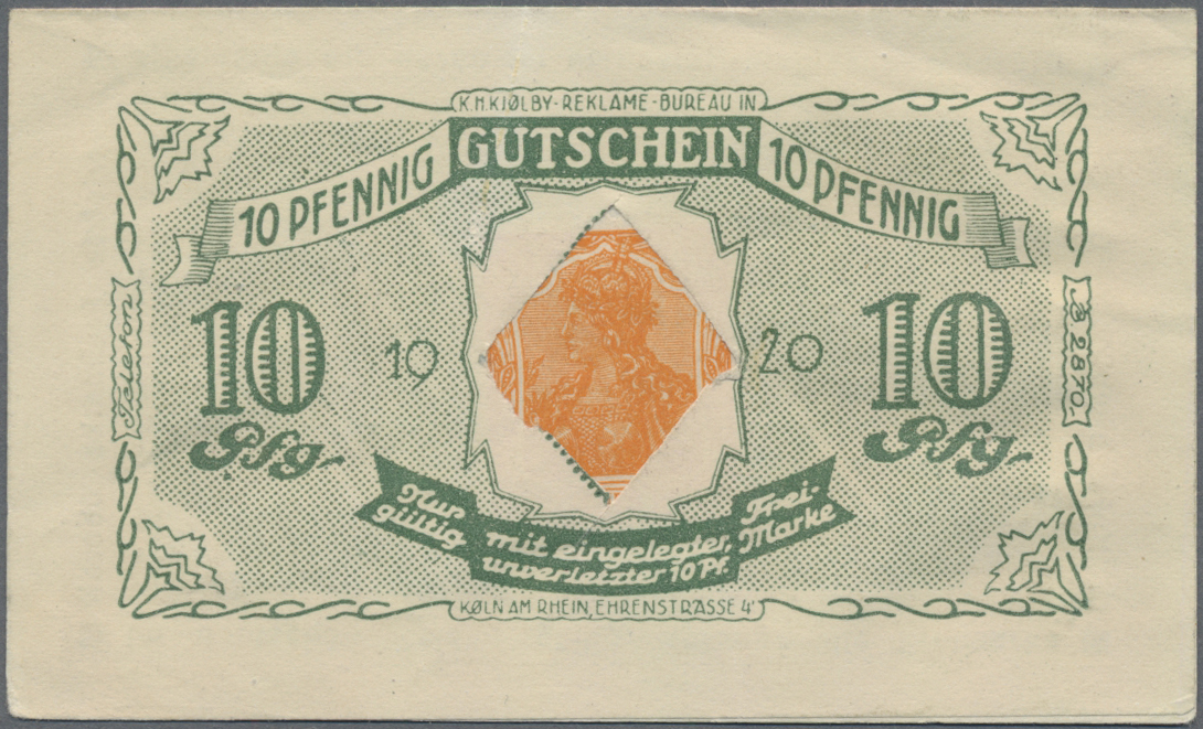 Lot 01807 - Deutschland - Briefmarkennotgeld | Banknoten  -  Auktionshaus Christoph Gärtner GmbH & Co. KG 58th AUCTION - Day 1
