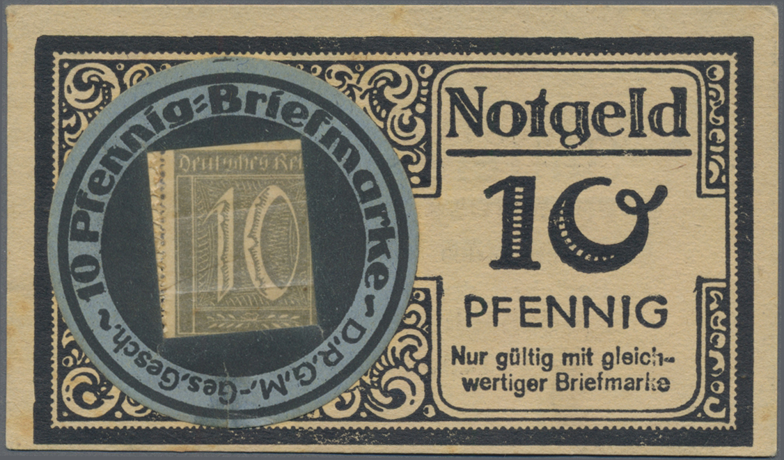 Lot 01809 - Deutschland - Briefmarkennotgeld | Banknoten  -  Auktionshaus Christoph Gärtner GmbH & Co. KG 58th AUCTION - Day 1