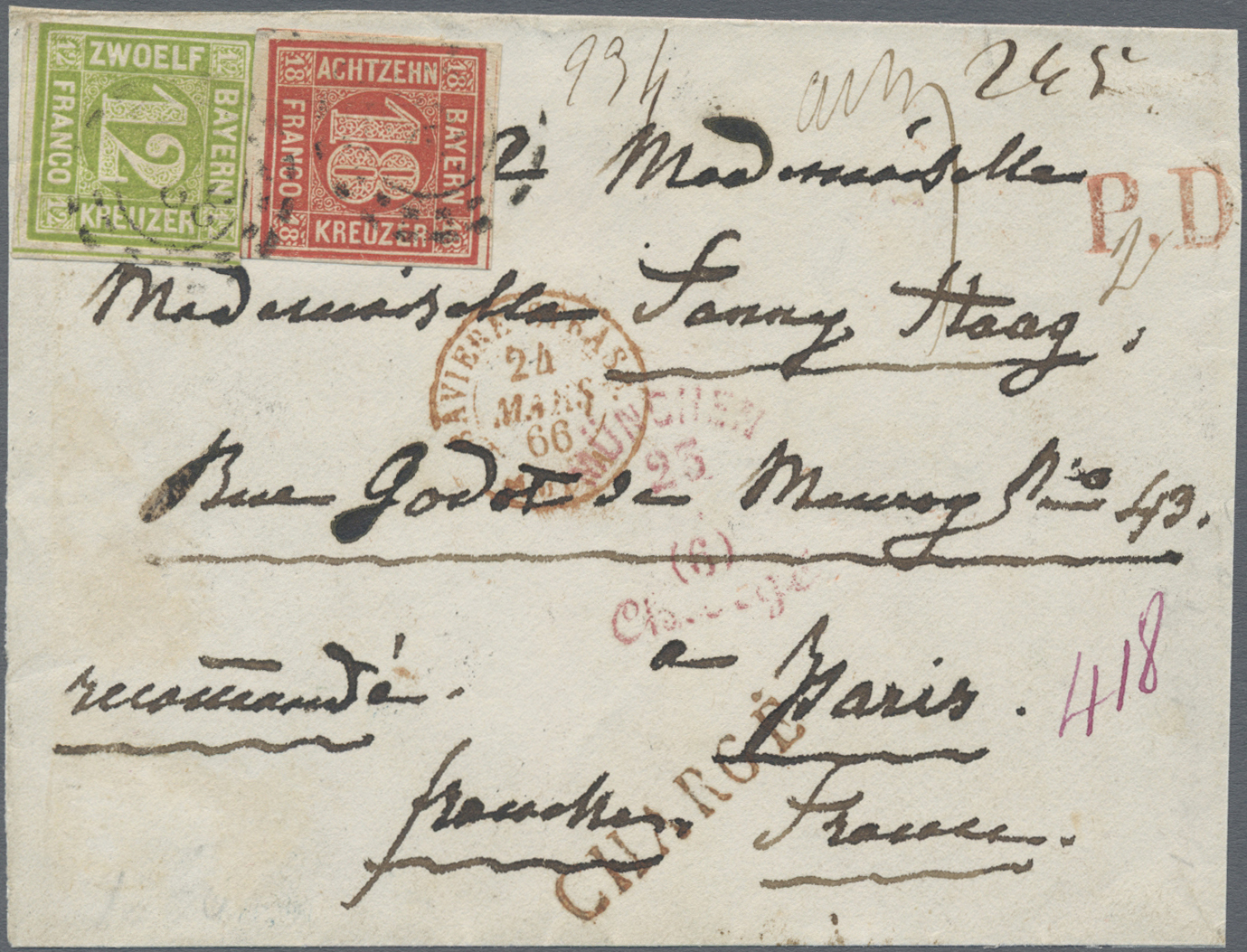 Lot 02478 - Bayern - Social Philately  -  Auktionshaus Christoph Gärtner GmbH & Co. KG 50th Auction Anniversary Auction - Day 7