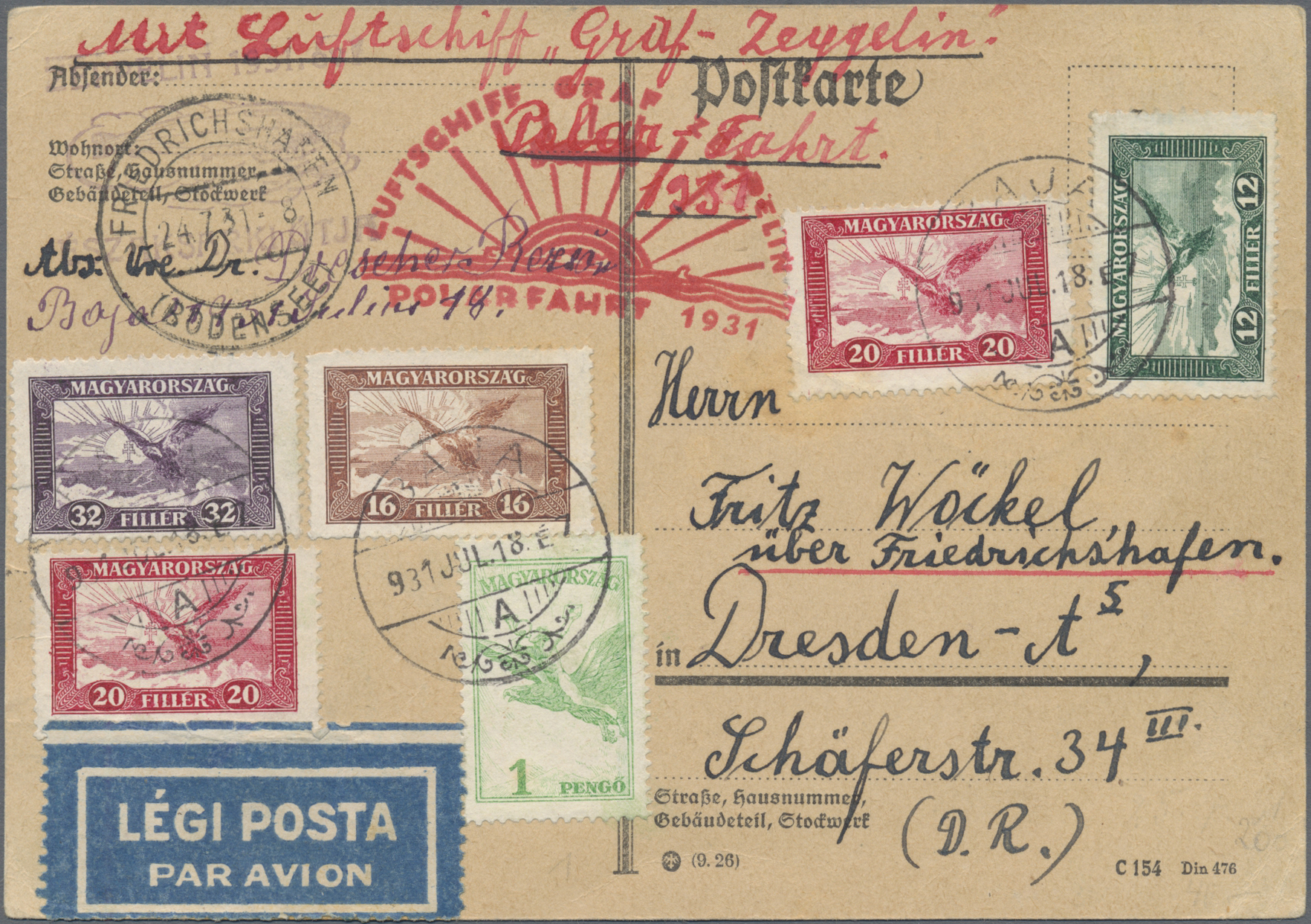 Lot 02276 - zeppelinpost deutschland  -  Auktionshaus Christoph Gärtner GmbH & Co. KG 58th AUCTION - Day 2