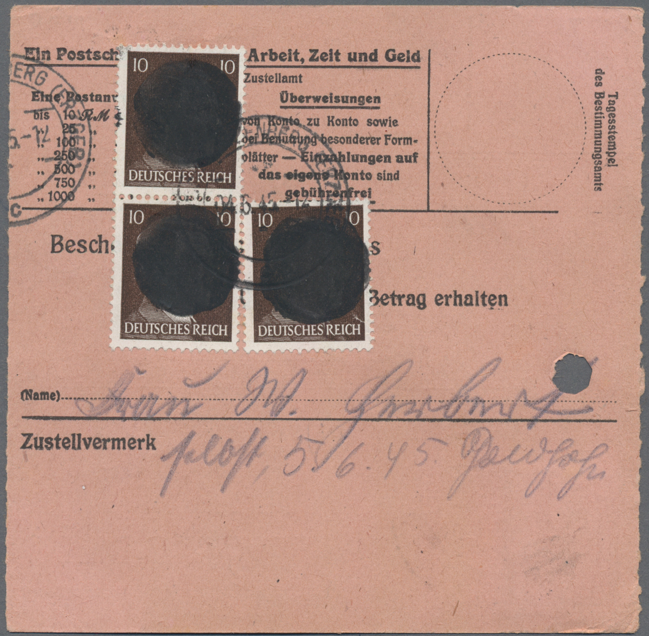Stamp Auction Sowjetische Zone Sächsische Schwärzungen 52nd