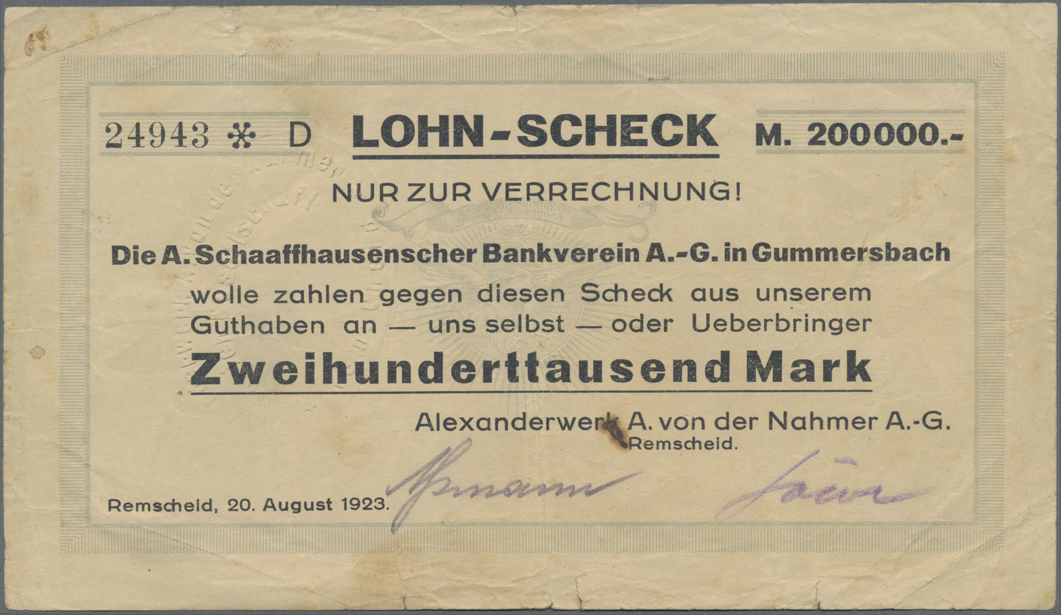 Lot 1873 - Deutschland - Notgeld - Rheinland | Banknoten - Auktionshaus Christoph Gärtner GmbH & Co. KG 58th AUCTION - Day 1 Lot 1873 - Deutschland - Notgeld - Rheinland | Banknoten - Auktionshaus Christoph Gärtner GmbH & Co. KG 58th AUCTION - Day 1