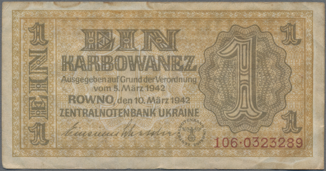 Lot 01776 - Deutschland - Nebengebiete Deutsches Reich | Banknoten - Auktionshaus Christoph Gärtner GmbH & Co. KG 58th AUCTION - Day 1 Lot 01776 - Deutschland - Nebengebiete Deutsches Reich | Banknoten - Auktionshaus Christoph Gärtner GmbH & Co. KG 58th AUCTION - Day 1