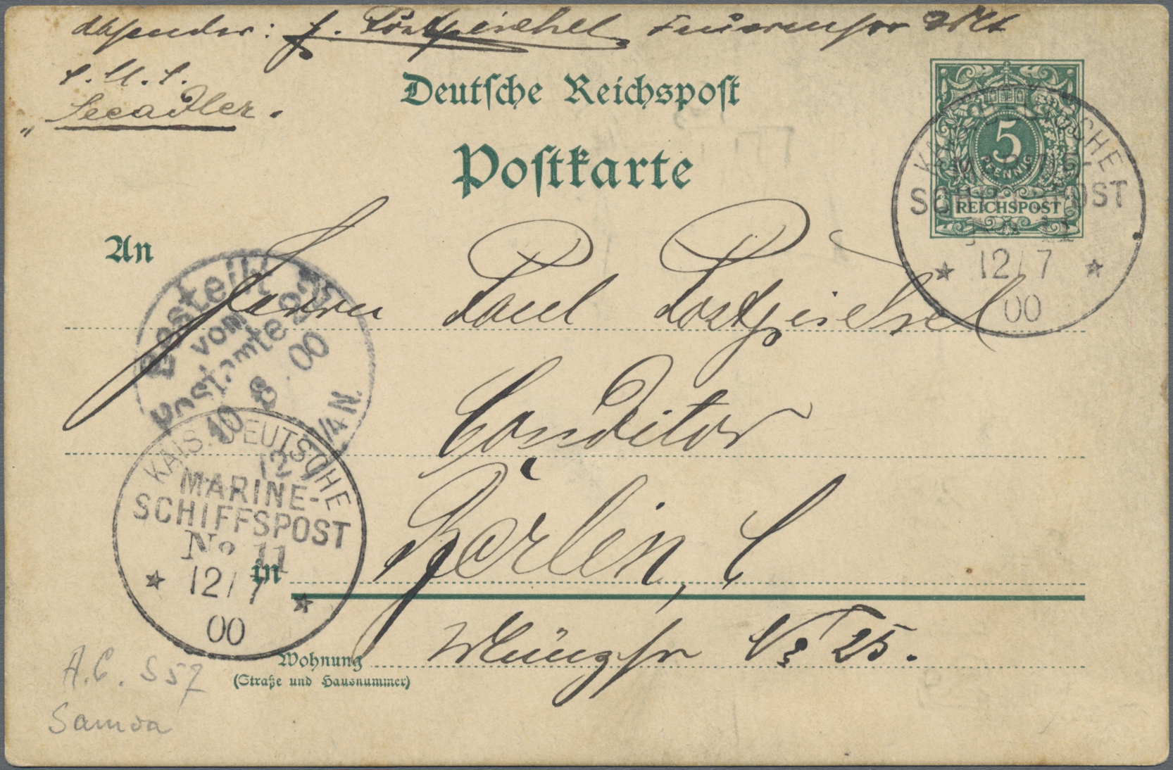 Lot 1357 - Deutsche Kolonien - Samoa - Besonderheiten - Auction #211 Lot 1357 - Deutsche Kolonien - Samoa - Besonderheiten - Auction #211