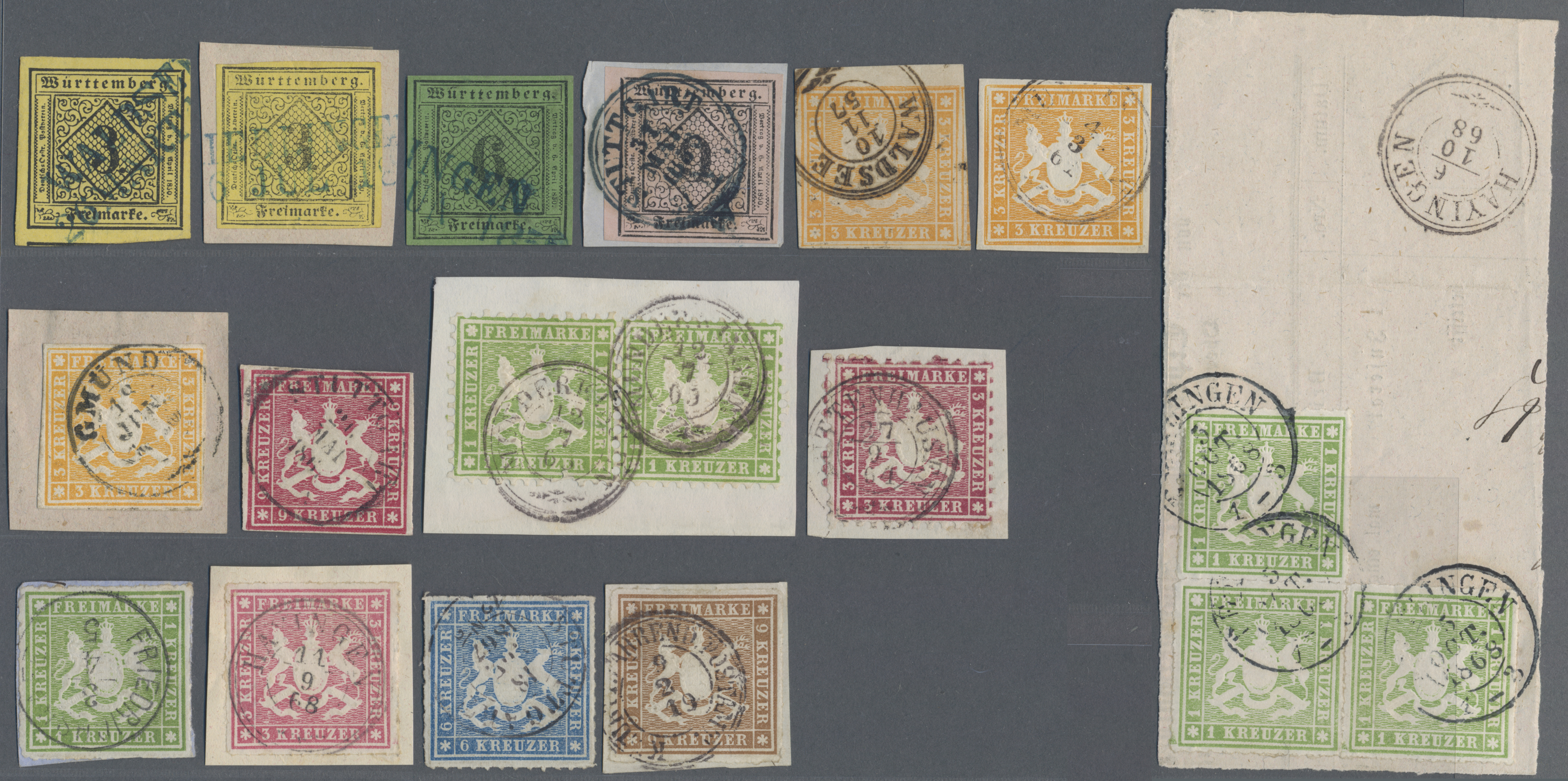 Lot 611 - Württemberg - Marken und Briefe - Auction #211 Lot 611 - Württemberg - Marken und Briefe - Auction #211