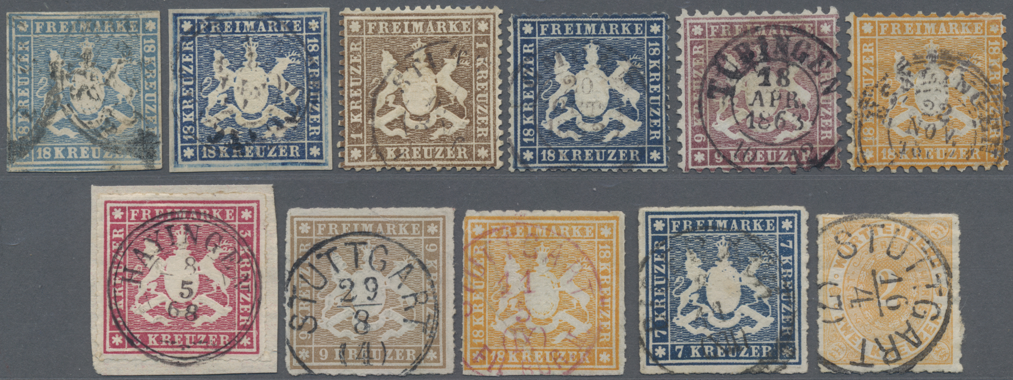 Lot 2095 - W‚àö¬∫rttemberg - Marken und Briefe  -  Auktionshaus Edgar Mohrmann & Co. Internat. Briefmarken-Auktionen GmhH Auction #211  