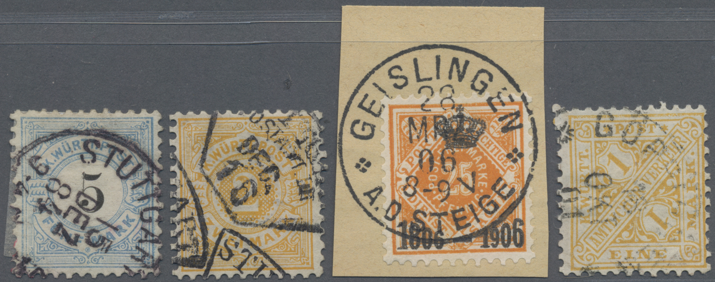 Lot 2096 - W√ºrttemberg - Marken und Briefe  -   Auction #211