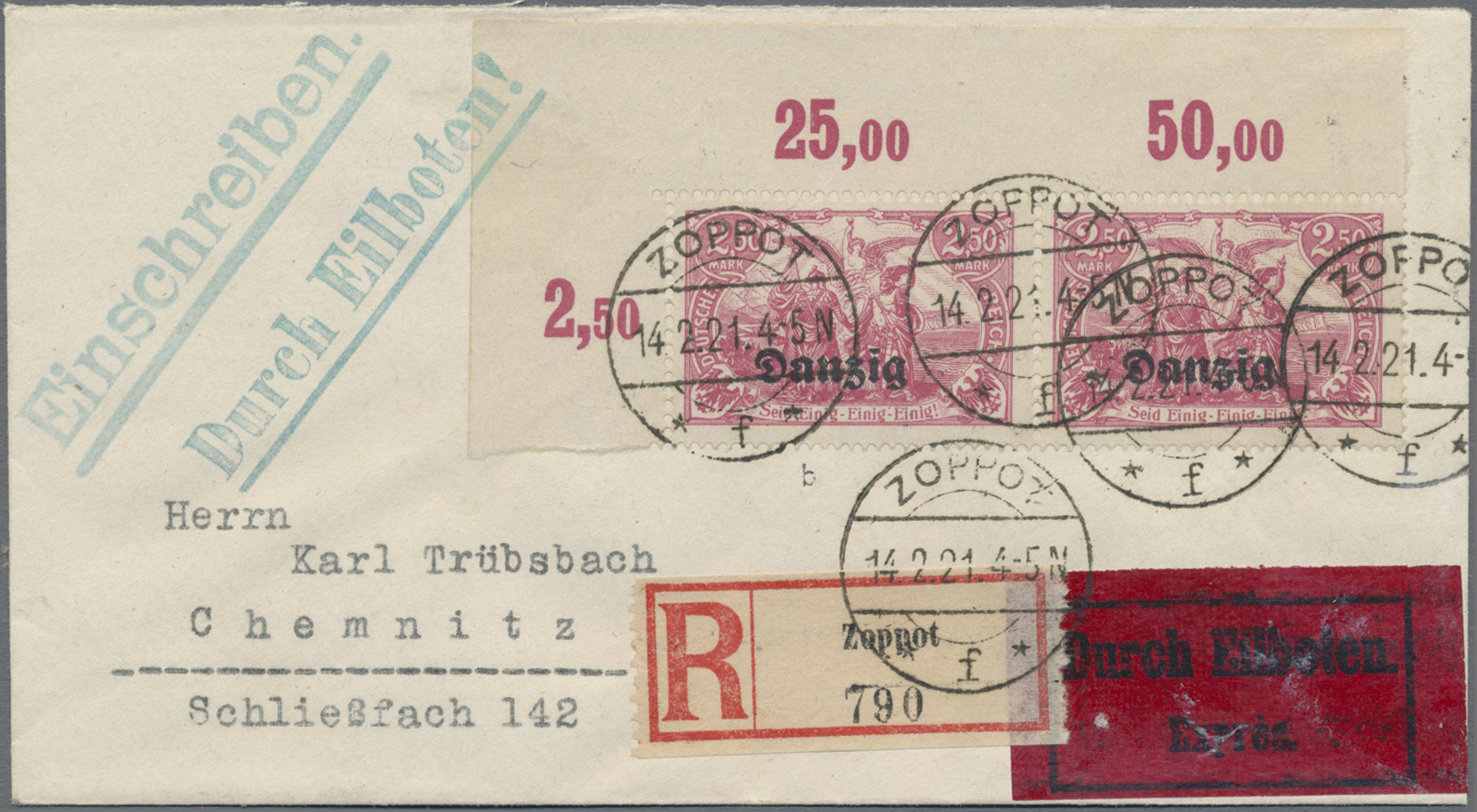 Lot 05801 - danzig - Auktionshaus Christoph Gärtner GmbH & Co. KG 58th AUCTION - Day 2 Lot 05801 - danzig - Auktionshaus Christoph Gärtner GmbH & Co. KG 58th AUCTION - Day 2