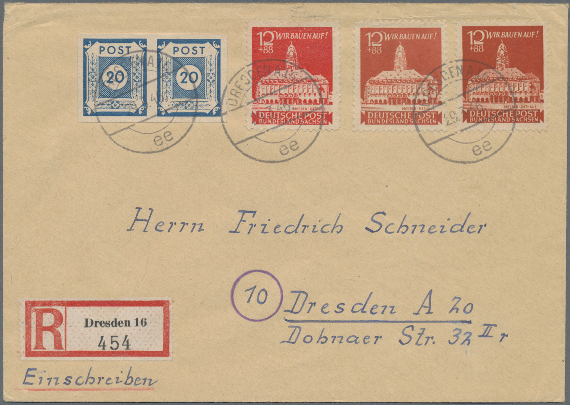 Lot 06376 - Sowjetische Zone - Ost-Sachsen  -  Auktionshaus Christoph Gärtner GmbH & Co. KG 57th AUCTION - Day 3