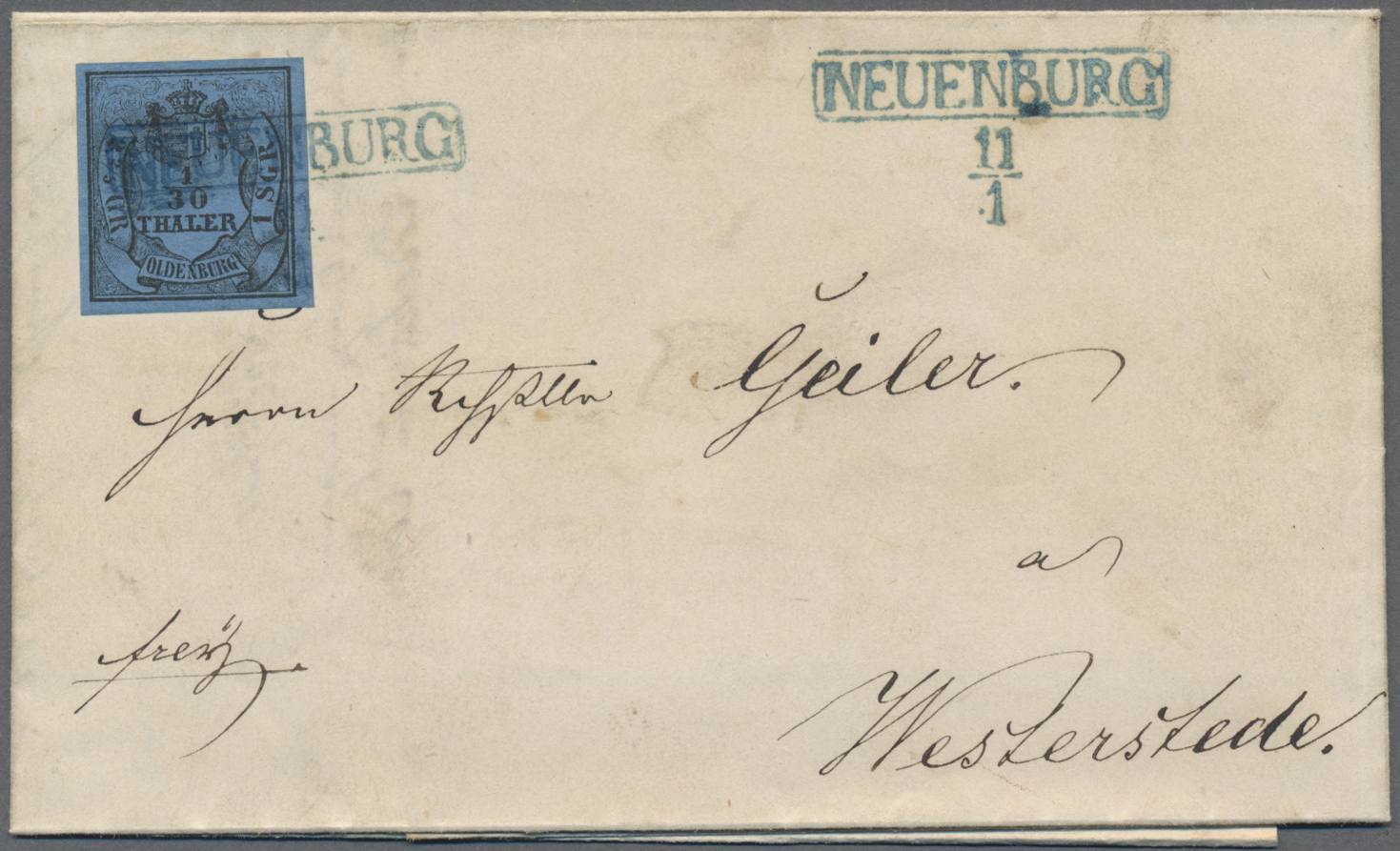 Lot 414 - Oldenburg - Marken und Briefe  -  Auktionshaus Edgar Mohrmann & Co. Internat. Briefmarken-Auktionen GmhH Auction #211  