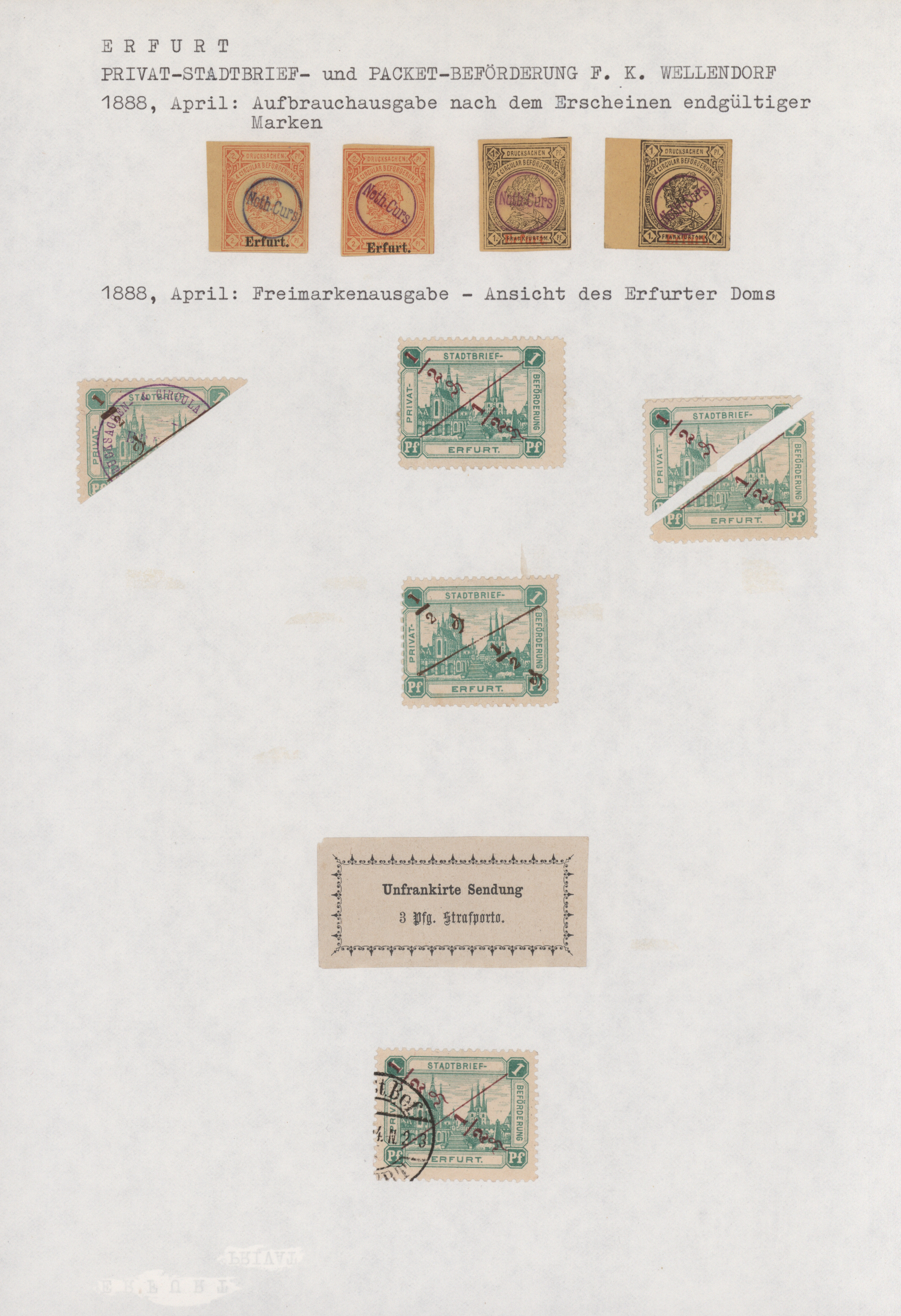 Lot 10809 - Deutsches Reich - Privatpost (Stadtpost)  -  Auktionshaus Christoph Gärtner GmbH & Co. KG 57th AUCTION - Day 5