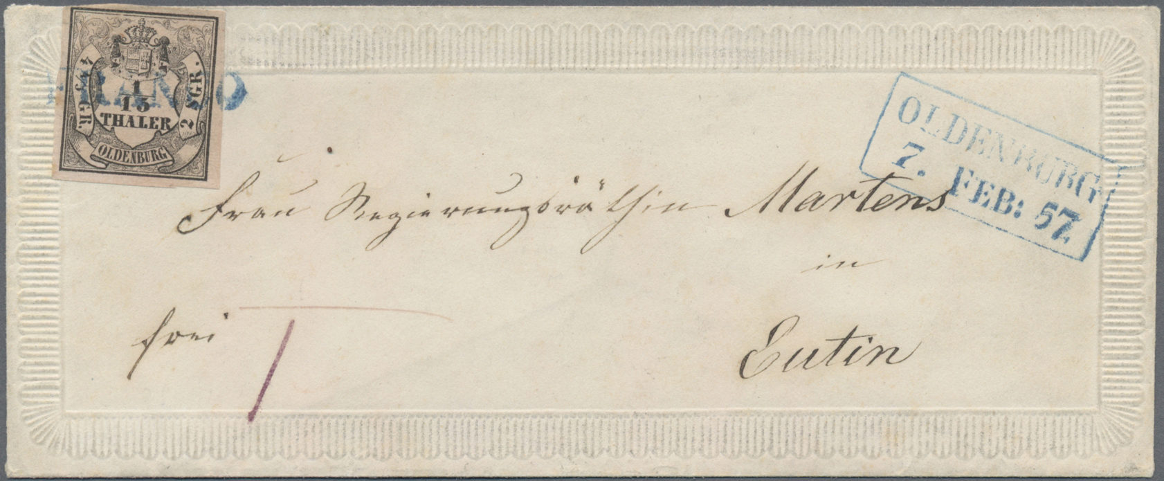 Lot 432 - Oldenburg - Marken und Briefe  -   Auction #211