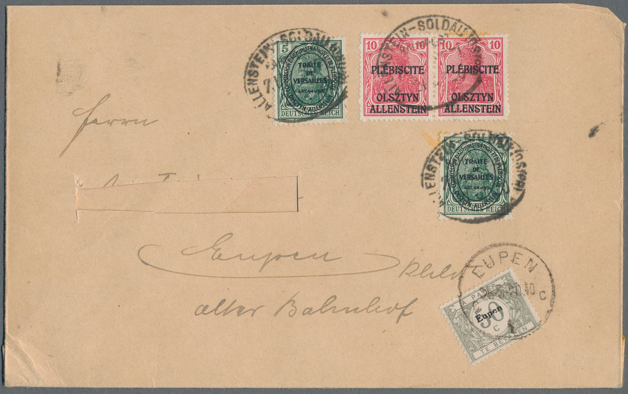 Lot 05793 - Belgische Besetzung - Eupen-Portomarken - Auktionshaus Christoph Gärtner GmbH & Co. KG 58th AUCTION - Day 2 Lot 05793 - Belgische Besetzung - Eupen-Portomarken - Auktionshaus Christoph Gärtner GmbH & Co. KG 58th AUCTION - Day 2