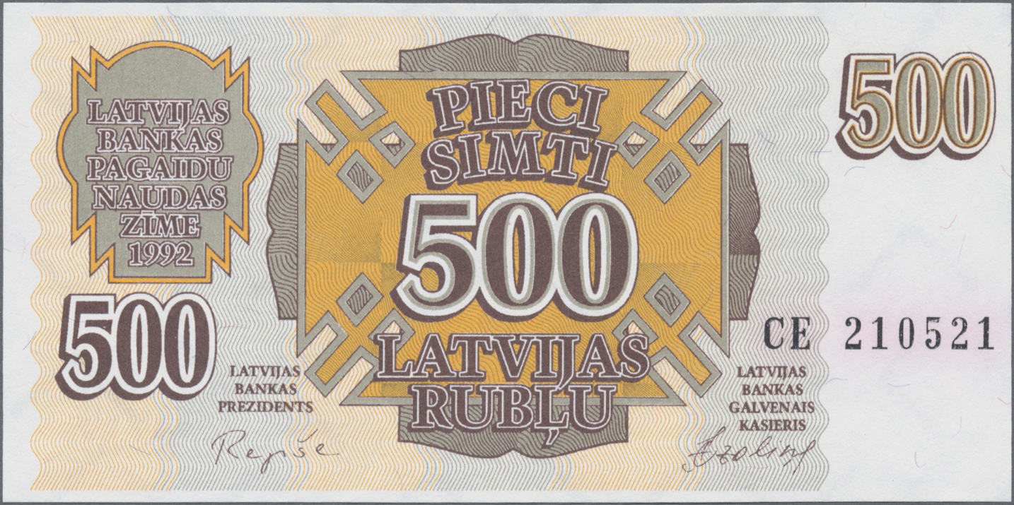 Lot 14193 - Latvia / Lettland | Banknoten - Auktionshaus Christoph Gärtner GmbH & Co. KG 53rd AUCTION - Day 6 Coins & Banknotes Lot 14193 - Latvia / Lettland | Banknoten - Auktionshaus Christoph Gärtner GmbH & Co. KG 53rd AUCTION - Day 6 Coins & Banknotes