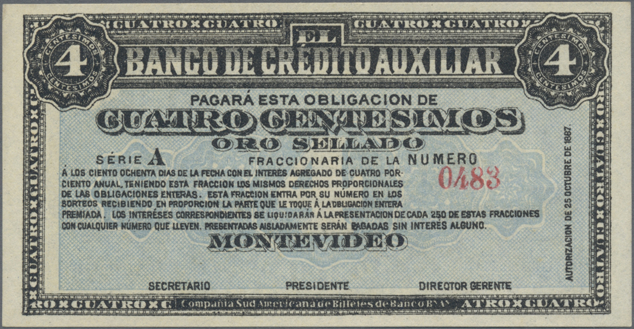 Lot 14360 - Uruguay | Banknoten - Auktionshaus Christoph Gärtner GmbH & Co. KG 53rd AUCTION - Day 6 Coins & Banknotes Lot 14360 - Uruguay | Banknoten - Auktionshaus Christoph Gärtner GmbH & Co. KG 53rd AUCTION - Day 6 Coins & Banknotes