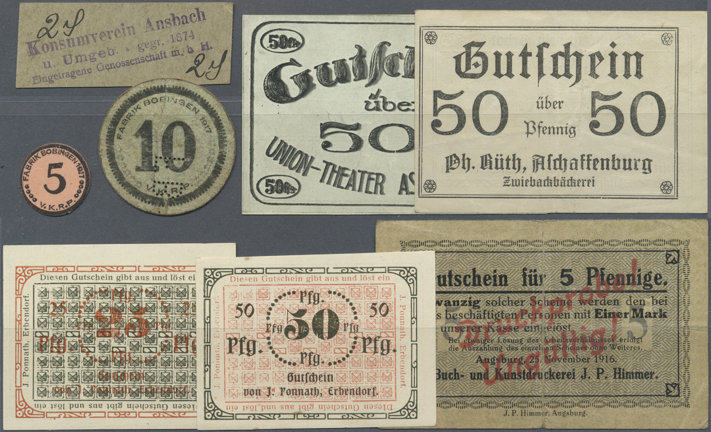 Coin Auction Deutschland Notgeld Bayern Banknoten Bank