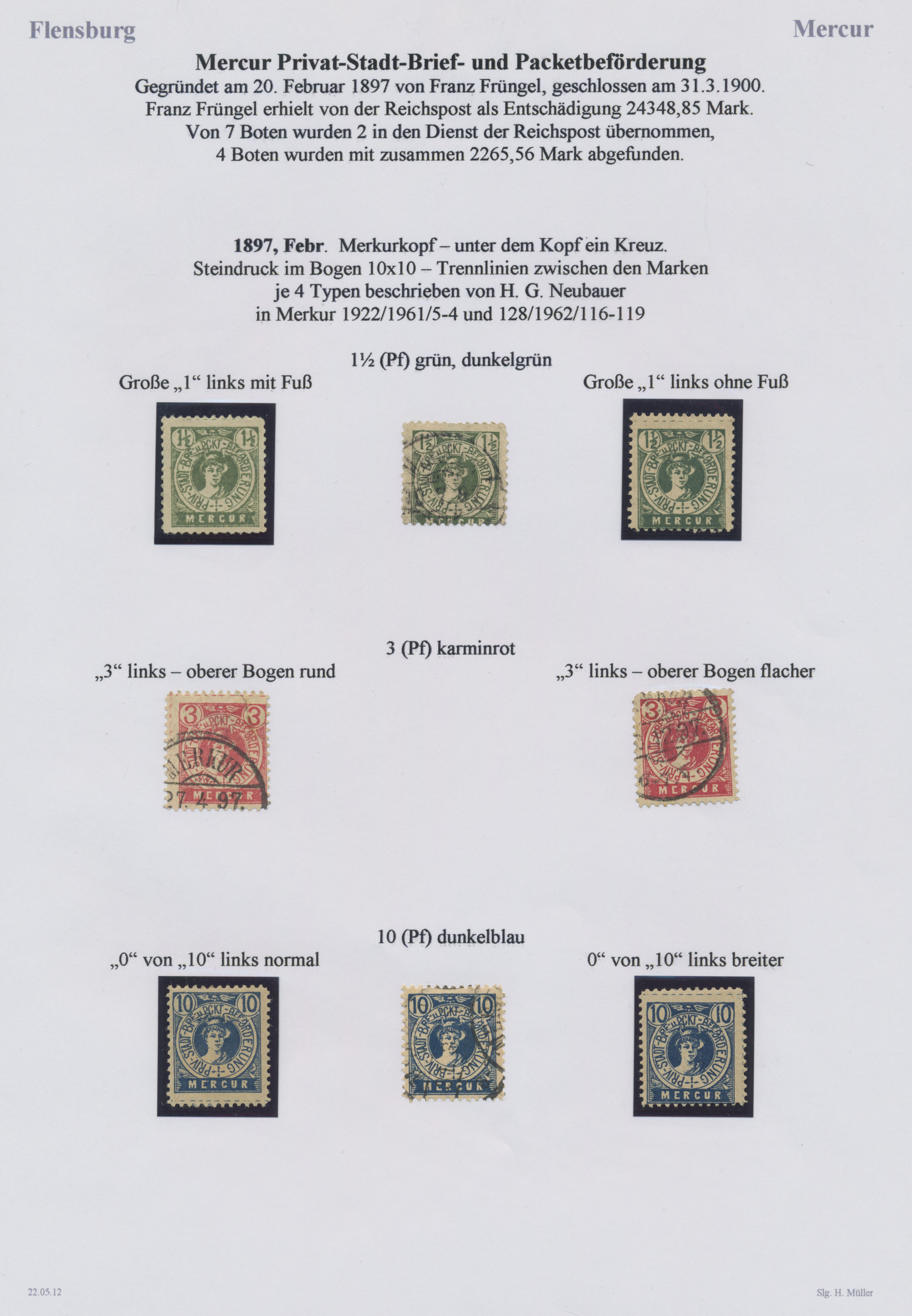 Lot 10296 - Deutsches Reich - Privatpost (Stadtpost) - Auktionshaus Christoph Gärtner GmbH & Co. KG 58th AUCTION - Day 3 Lot 10296 - Deutsches Reich - Privatpost (Stadtpost) - Auktionshaus Christoph Gärtner GmbH & Co. KG 58th AUCTION - Day 3