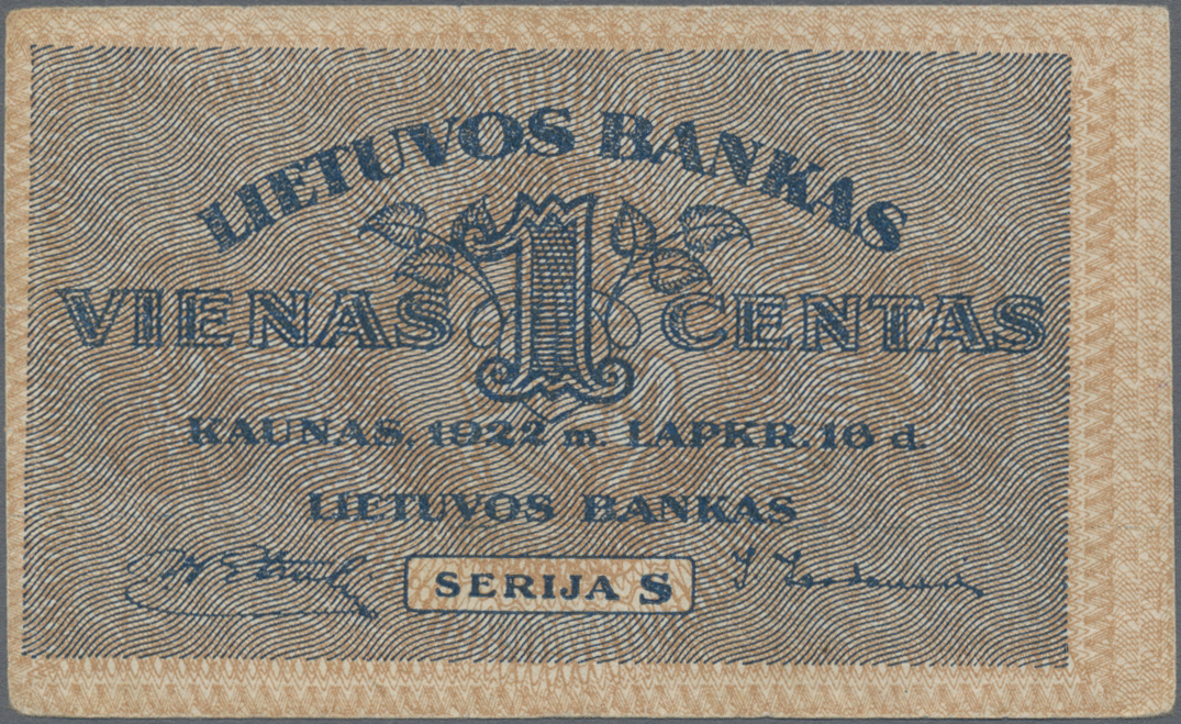 Lot 14199 - Lithuania / Litauen | Banknoten - Auktionshaus Christoph Gärtner GmbH & Co. KG 53rd AUCTION - Day 6 Coins & Banknotes Lot 14199 - Lithuania / Litauen | Banknoten - Auktionshaus Christoph Gärtner GmbH & Co. KG 53rd AUCTION - Day 6 Coins & Banknotes