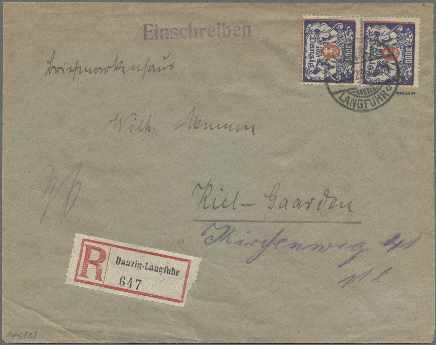 Lot 05863 - danzig  -  Auktionshaus Christoph Gärtner GmbH & Co. KG 58th AUCTION - Day 2