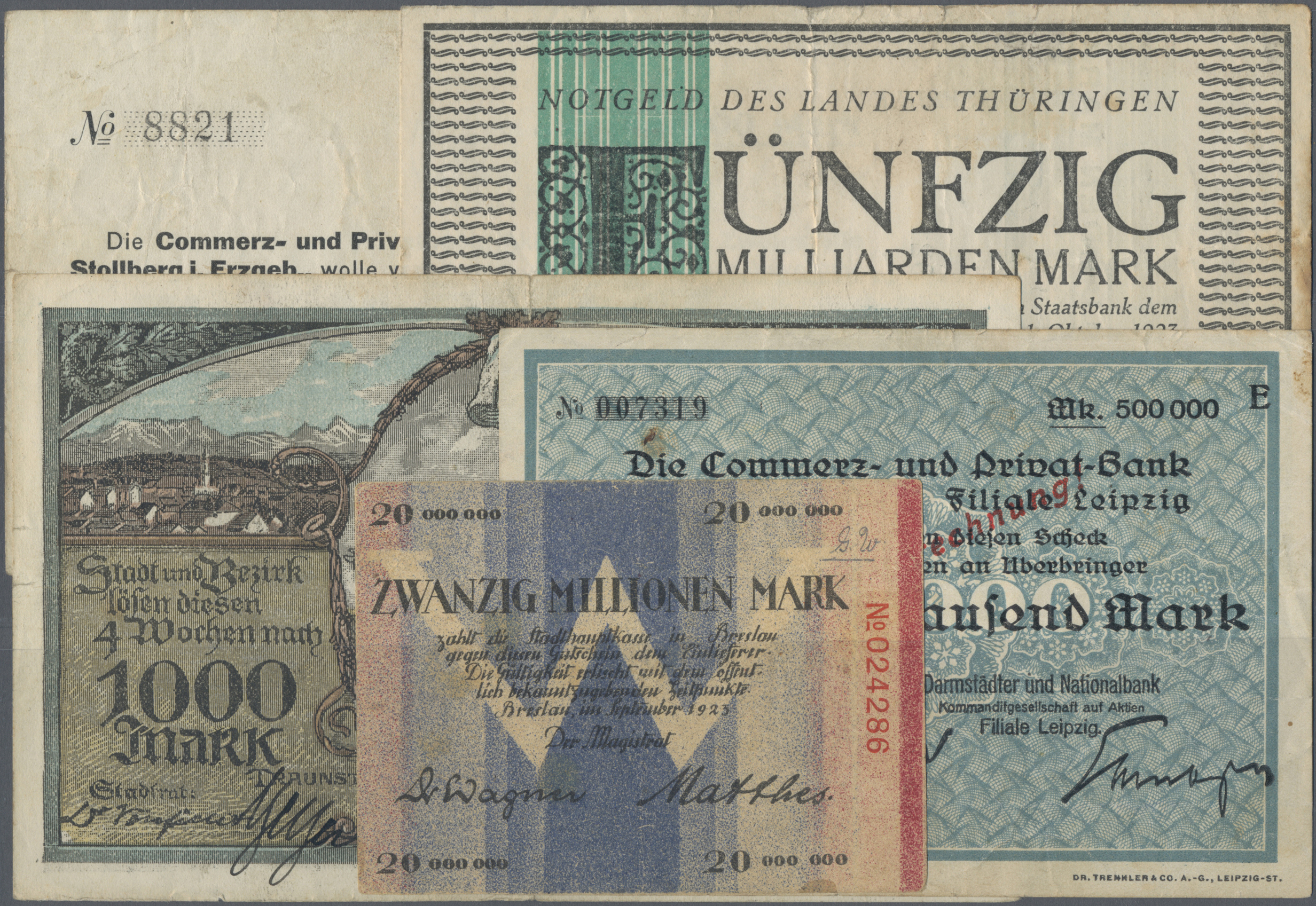 Lot 14839 - Deutschland - Notgeld | Banknoten - Auktionshaus Christoph Gärtner GmbH & Co. KG 53rd AUCTION - Day 6 Coins & Banknotes Lot 14839 - Deutschland - Notgeld | Banknoten - Auktionshaus Christoph Gärtner GmbH & Co. KG 53rd AUCTION - Day 6 Coins & Banknotes