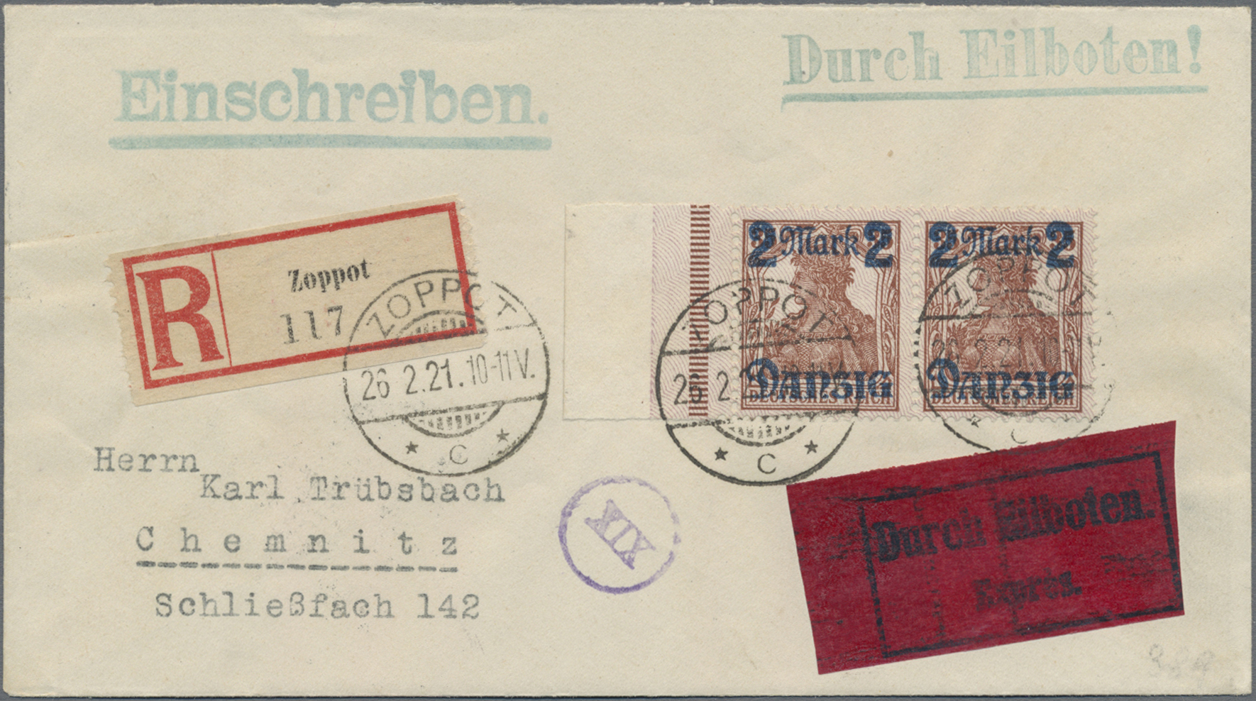 Lot 05834 - danzig - Auktionshaus Christoph Gärtner GmbH & Co. KG 58th AUCTION - Day 2 Lot 05834 - danzig - Auktionshaus Christoph Gärtner GmbH & Co. KG 58th AUCTION - Day 2