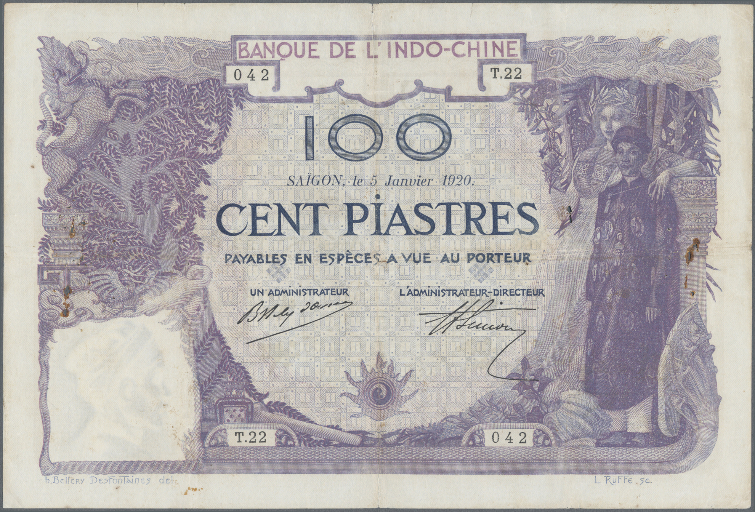 Lot 01634 - French Indochina / Französisch Indochina | Banknoten - Auktionshaus Christoph Gärtner GmbH & Co. KG Sale #45 Banknotes Worldwide Lot 01634 - French Indochina / Französisch Indochina | Banknoten - Auktionshaus Christoph Gärtner GmbH & Co. KG Sale #45 Banknotes Worldwide