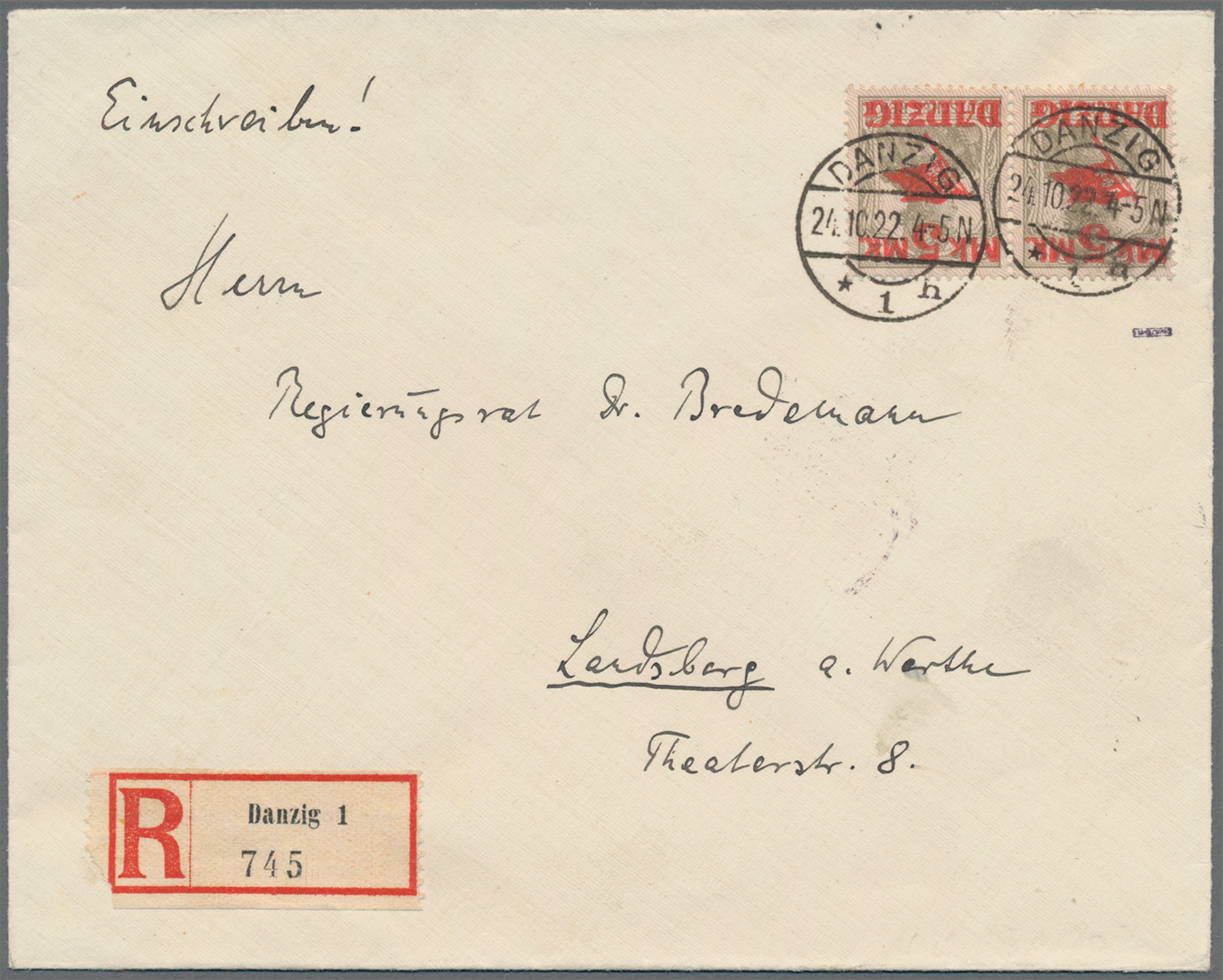Lot 05835 - danzig - Auktionshaus Christoph Gärtner GmbH & Co. KG 58th AUCTION - Day 2 Lot 05835 - danzig - Auktionshaus Christoph Gärtner GmbH & Co. KG 58th AUCTION - Day 2