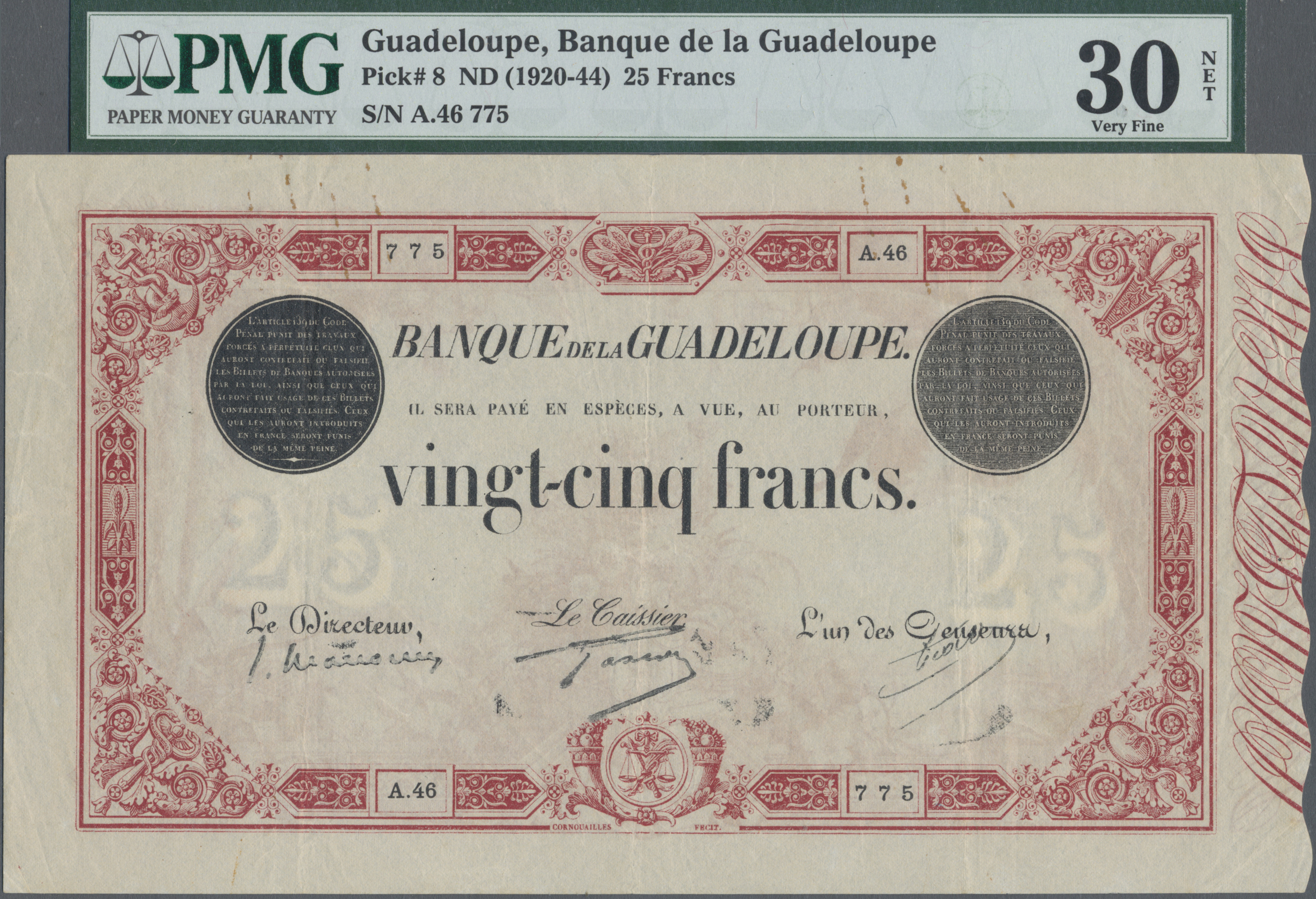 Lot 01741 - Guadeloupe | Banknoten - Auktionshaus Christoph Gärtner GmbH & Co. KG Sale #45 Banknotes Worldwide Lot 01741 - Guadeloupe | Banknoten - Auktionshaus Christoph Gärtner GmbH & Co. KG Sale #45 Banknotes Worldwide