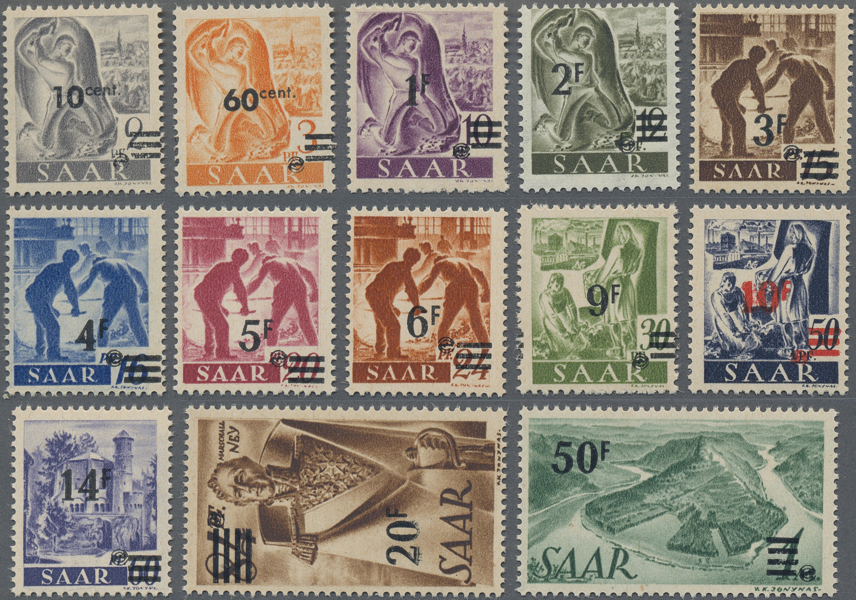 Lot 06499 - Saarland (1947/56) - Auktionshaus Christoph Gärtner GmbH & Co. KG 58th AUCTION - Day 2 Lot 06499 - Saarland (1947/56) - Auktionshaus Christoph Gärtner GmbH & Co. KG 58th AUCTION - Day 2