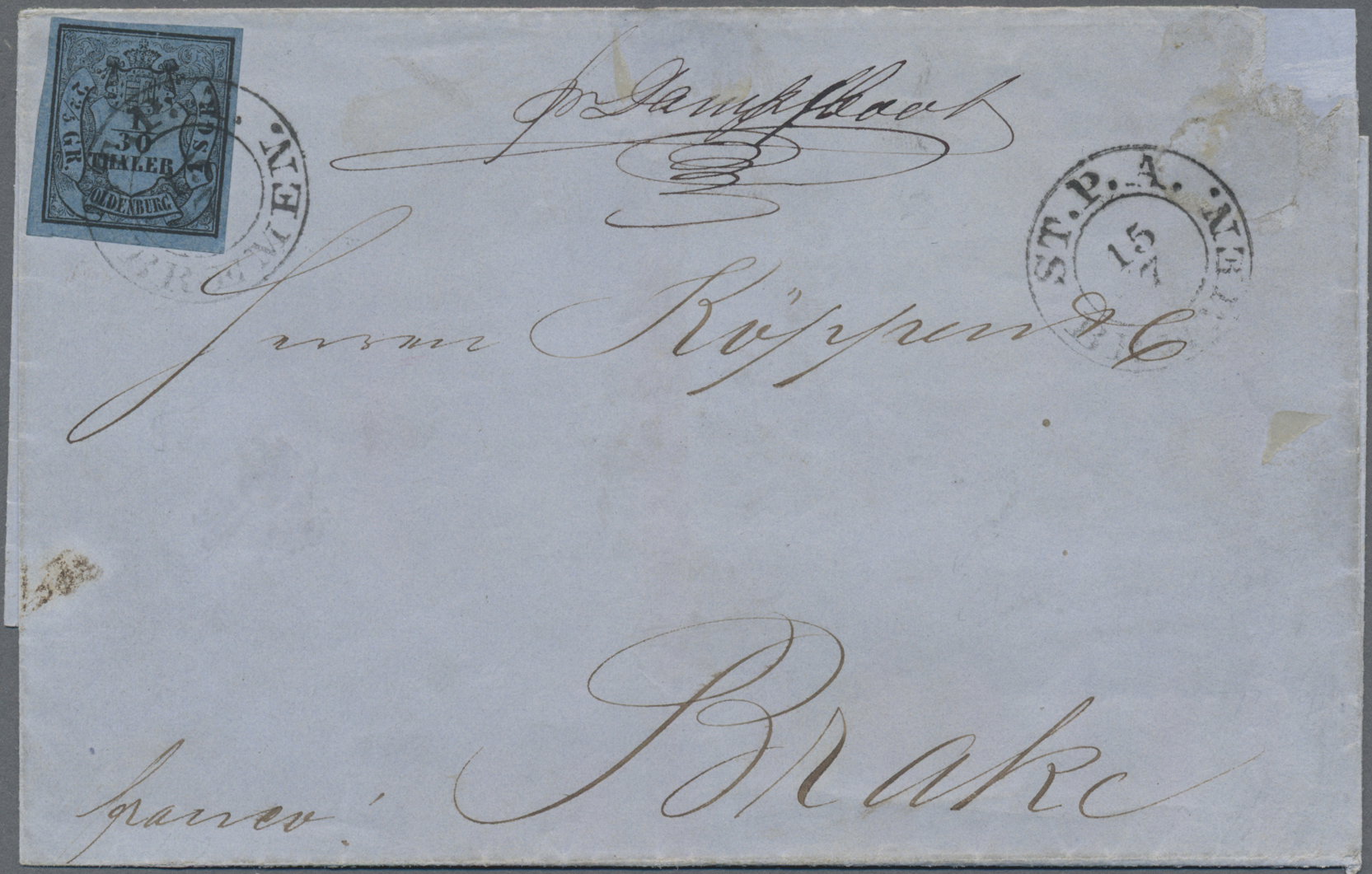 Lot 421 - Oldenburg - Marken und Briefe - Auktionshaus Edgar Mohrmann & Co. Internat. Briefmarken-Auktionen GmhH Auction #211 Lot 421 - Oldenburg - Marken und Briefe - Auktionshaus Edgar Mohrmann & Co. Internat. Briefmarken-Auktionen GmhH Auction #211