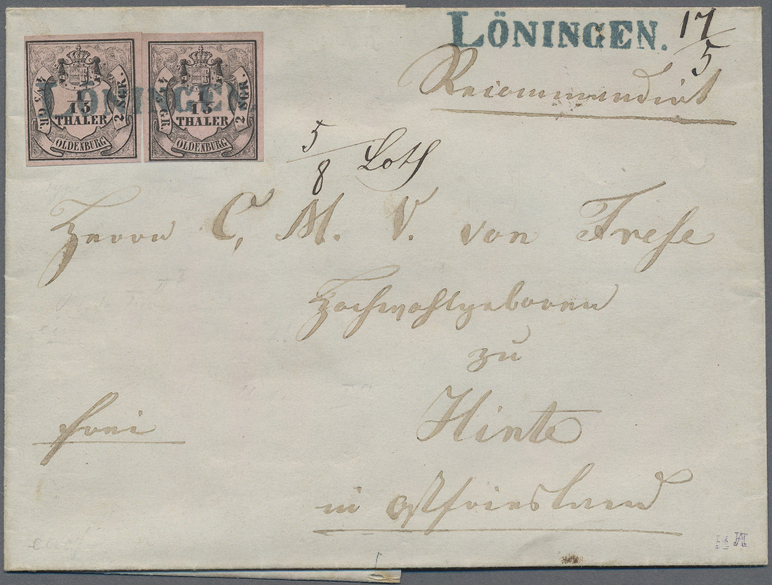 Lot 426 - Oldenburg - Marken und Briefe - Auction #211 Lot 426 - Oldenburg - Marken und Briefe - Auction #211