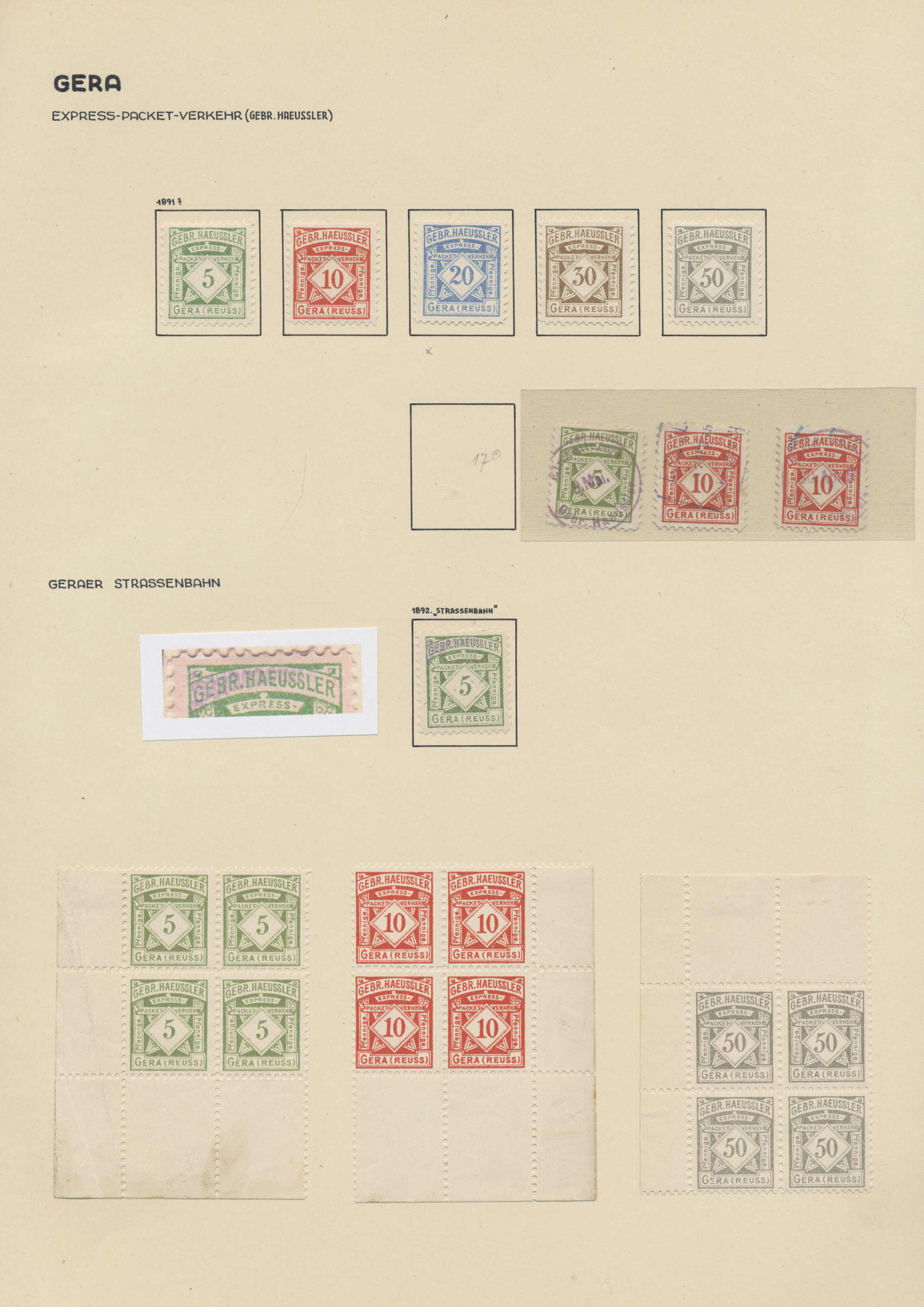 Lot 10780 - Deutsches Reich - Privatpost (Stadtpost) - Auktionshaus Christoph Gärtner GmbH & Co. KG 57th AUCTION - Day 5 Lot 10780 - Deutsches Reich - Privatpost (Stadtpost) - Auktionshaus Christoph Gärtner GmbH & Co. KG 57th AUCTION - Day 5