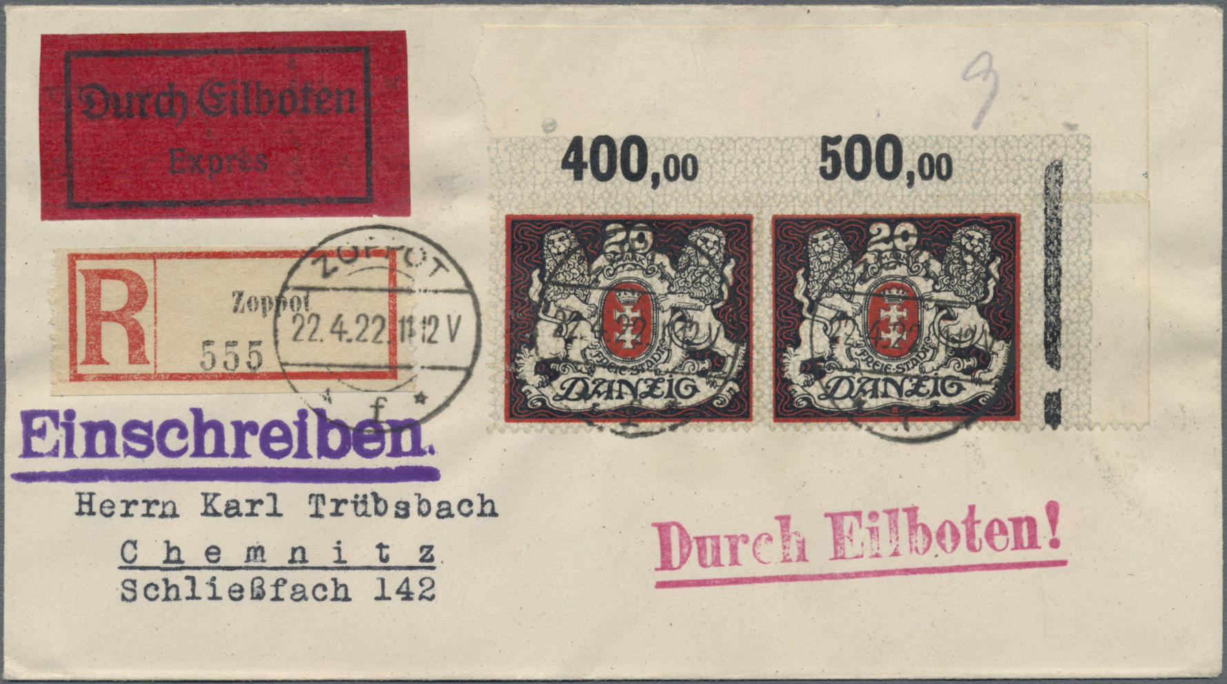 Lot 05848 - danzig - Auktionshaus Christoph Gärtner GmbH & Co. KG 58th AUCTION - Day 2 Lot 05848 - danzig - Auktionshaus Christoph Gärtner GmbH & Co. KG 58th AUCTION - Day 2