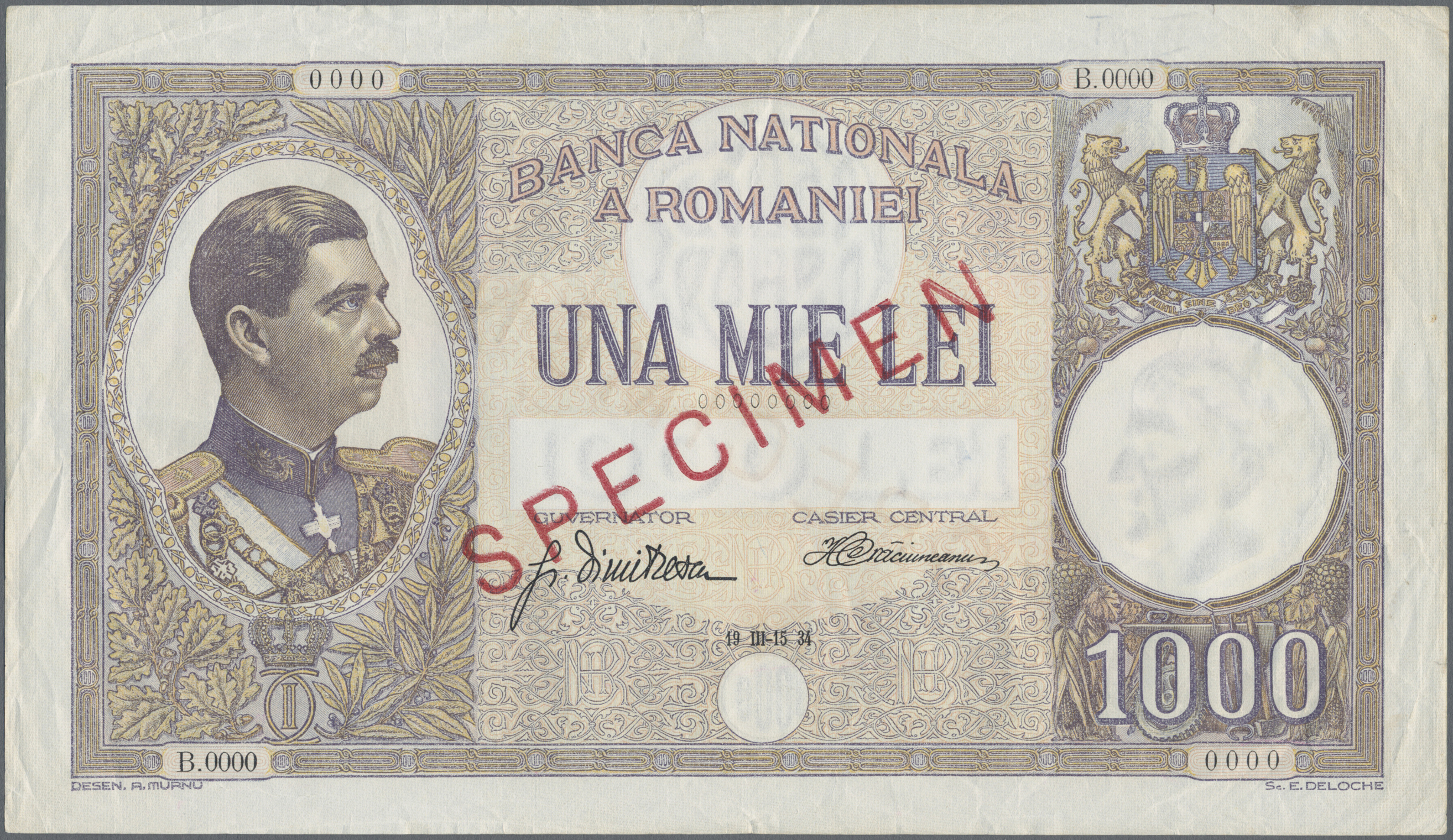 Coin Auction Romania Rumanien Banknoten Sale 46 The Banknotes Worldwide Section Of The 46th Christoph Gartner Auction Lot 1341