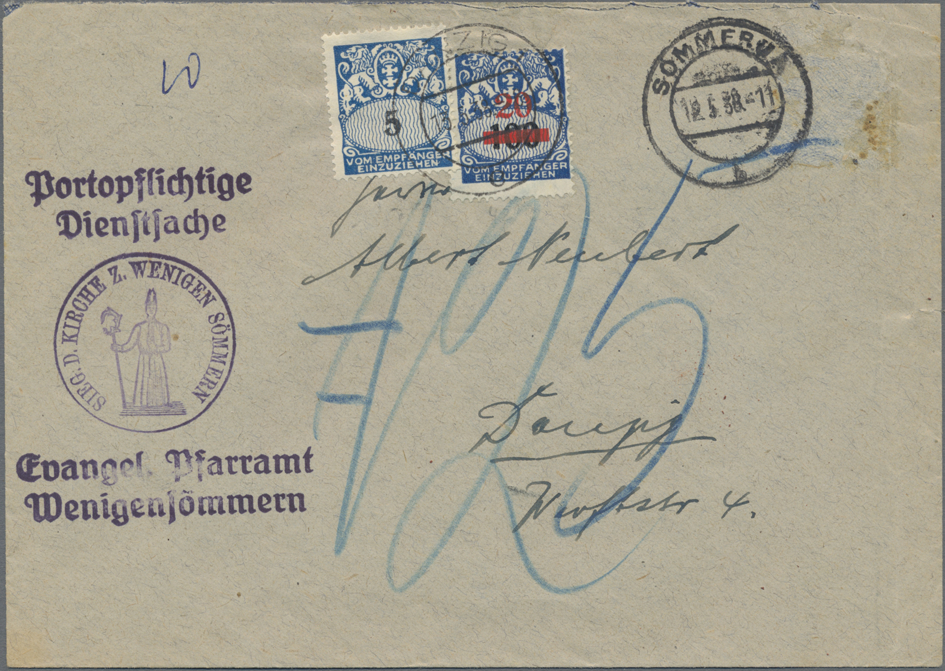 Lot 05908 - danzig - portomarken - Auktionshaus Christoph Gärtner GmbH & Co. KG 58th AUCTION - Day 2 Lot 05908 - danzig - portomarken - Auktionshaus Christoph Gärtner GmbH & Co. KG 58th AUCTION - Day 2