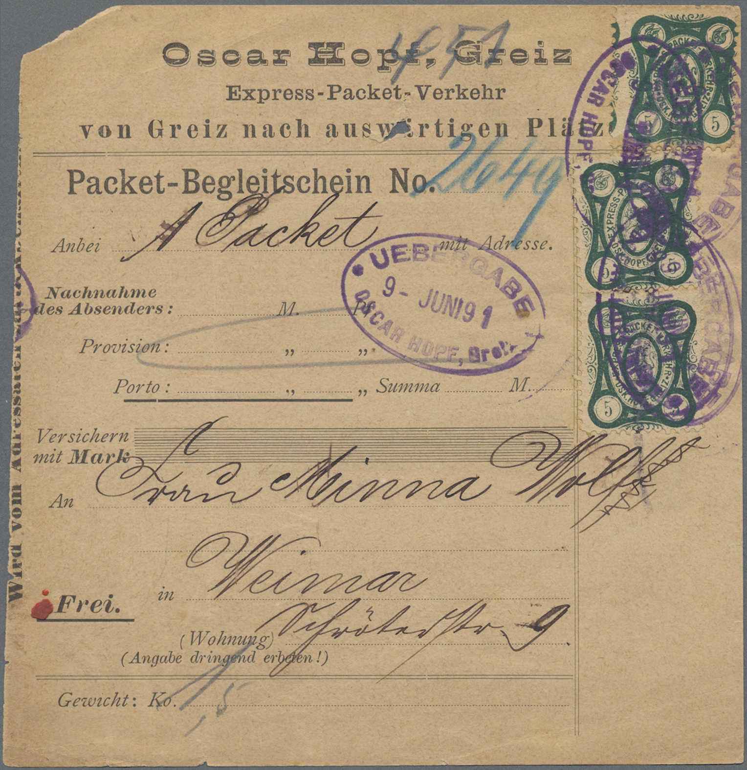 Lot 05370 - Deutsches Reich - Privatpost (Stadtpost) - Auktionshaus Christoph Gärtner GmbH & Co. KG 57th AUCTION - Day 3 Lot 05370 - Deutsches Reich - Privatpost (Stadtpost) - Auktionshaus Christoph Gärtner GmbH & Co. KG 57th AUCTION - Day 3