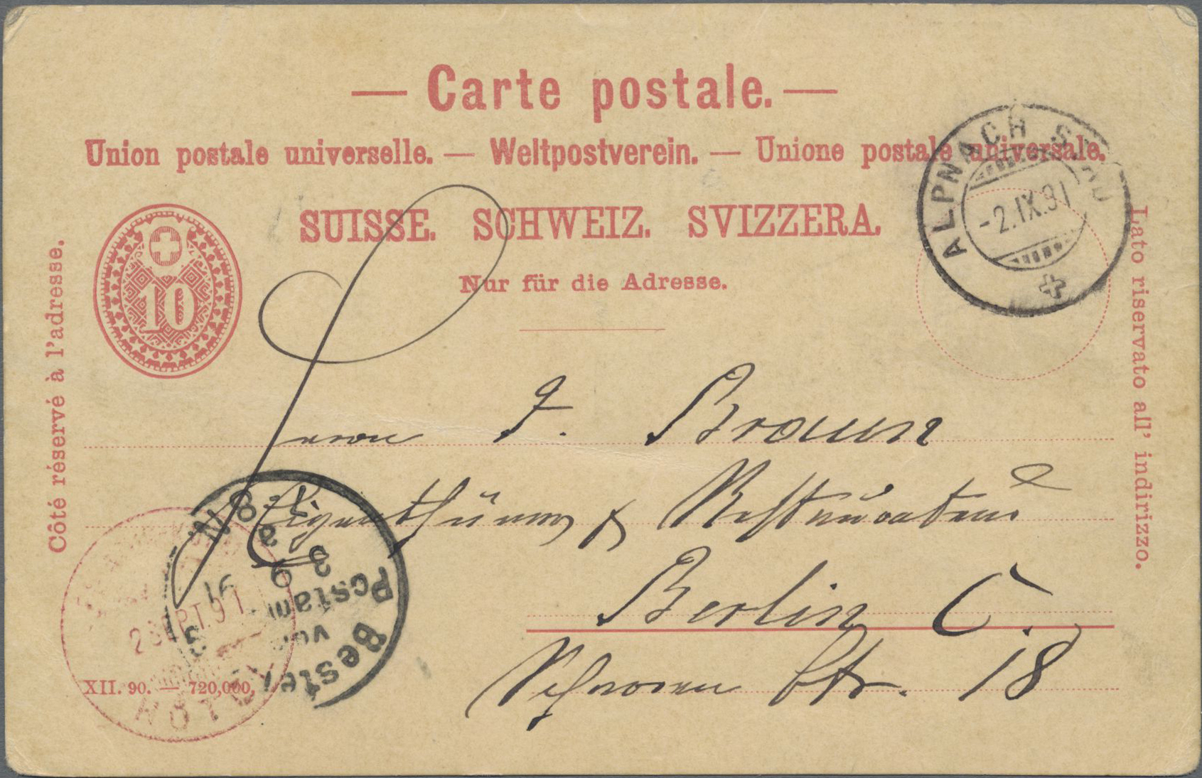 Lot 02551 - schweiz - ganzsachen  -  Auktionshaus Christoph Gärtner GmbH & Co. KG 53rd AUCTION - Day 2 Overseas, Europe