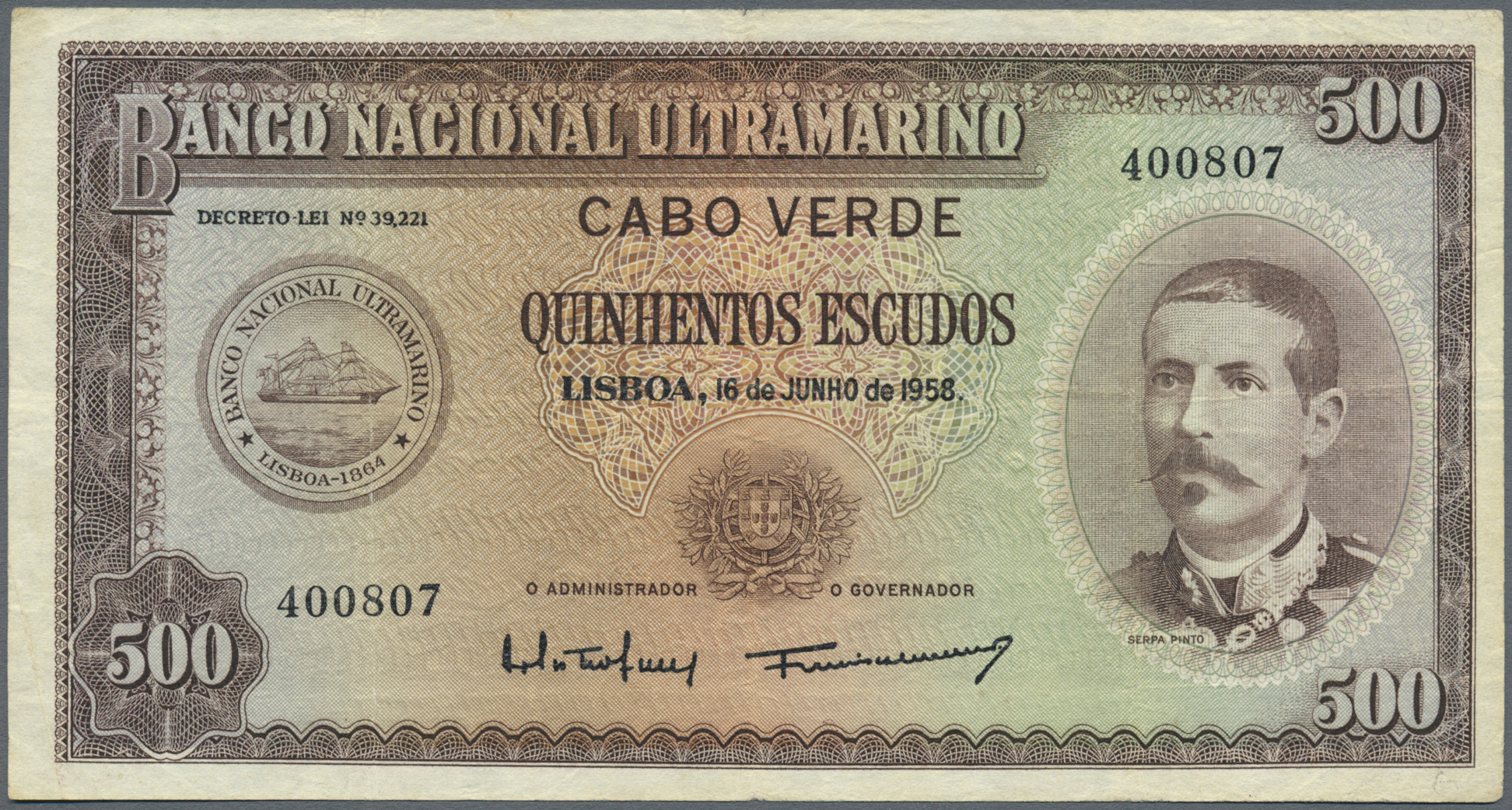 Lot 14059 - Cape Verde / Kap Verde | Banknoten  -  Auktionshaus Christoph Gärtner GmbH & Co. KG 53rd AUCTION - Day 6 Coins & Banknotes