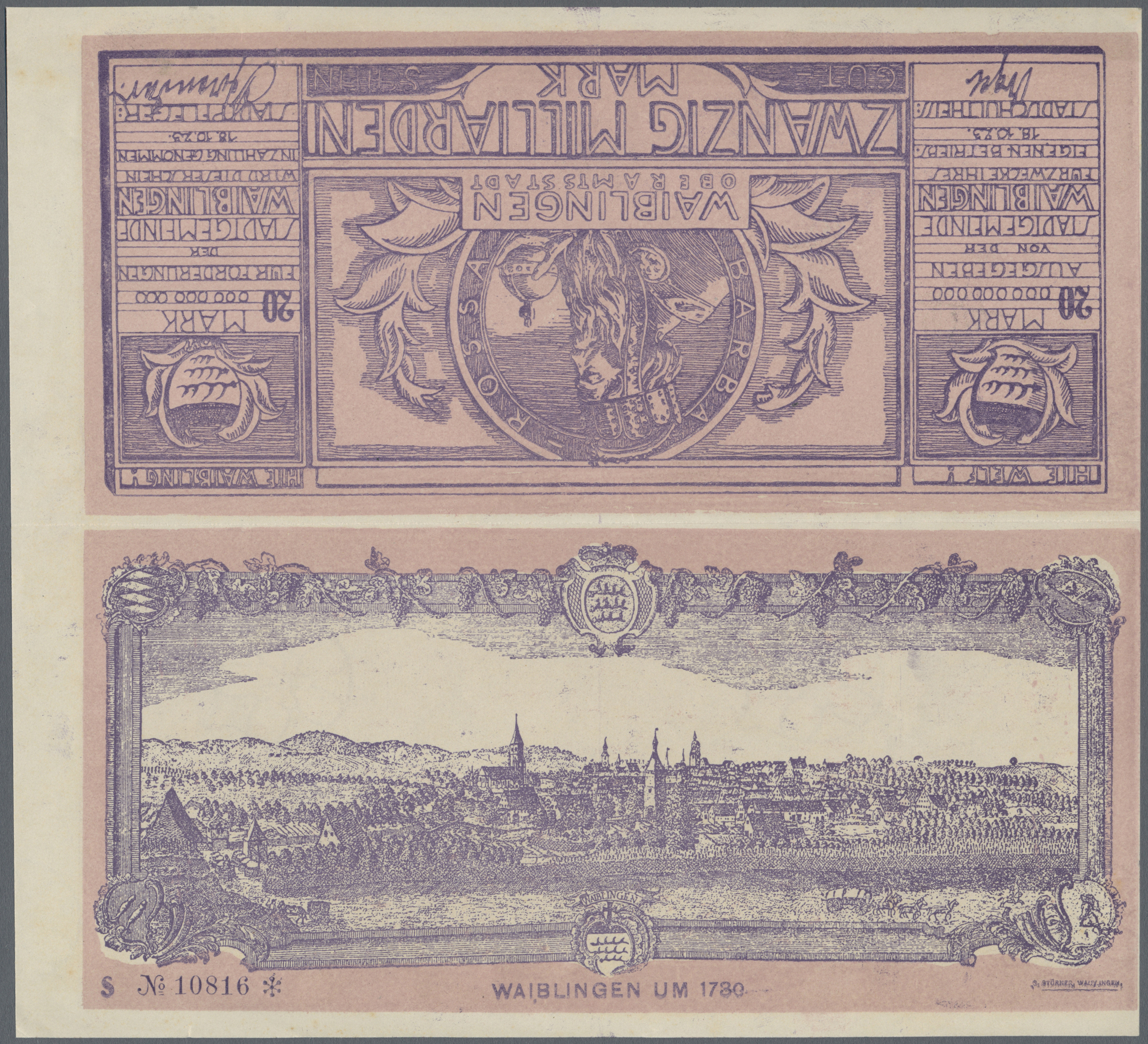 Stamp Auction Deutschland Notgeld Wurttemberg Banknoten