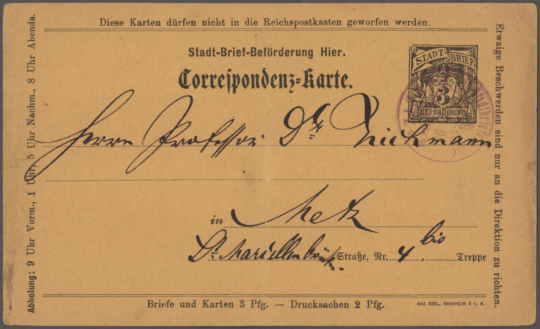 Lot 10784 - Deutsches Reich - Privatpost (Stadtpost) - Auktionshaus Christoph Gärtner GmbH & Co. KG 57th AUCTION - Day 5 Lot 10784 - Deutsches Reich - Privatpost (Stadtpost) - Auktionshaus Christoph Gärtner GmbH & Co. KG 57th AUCTION - Day 5