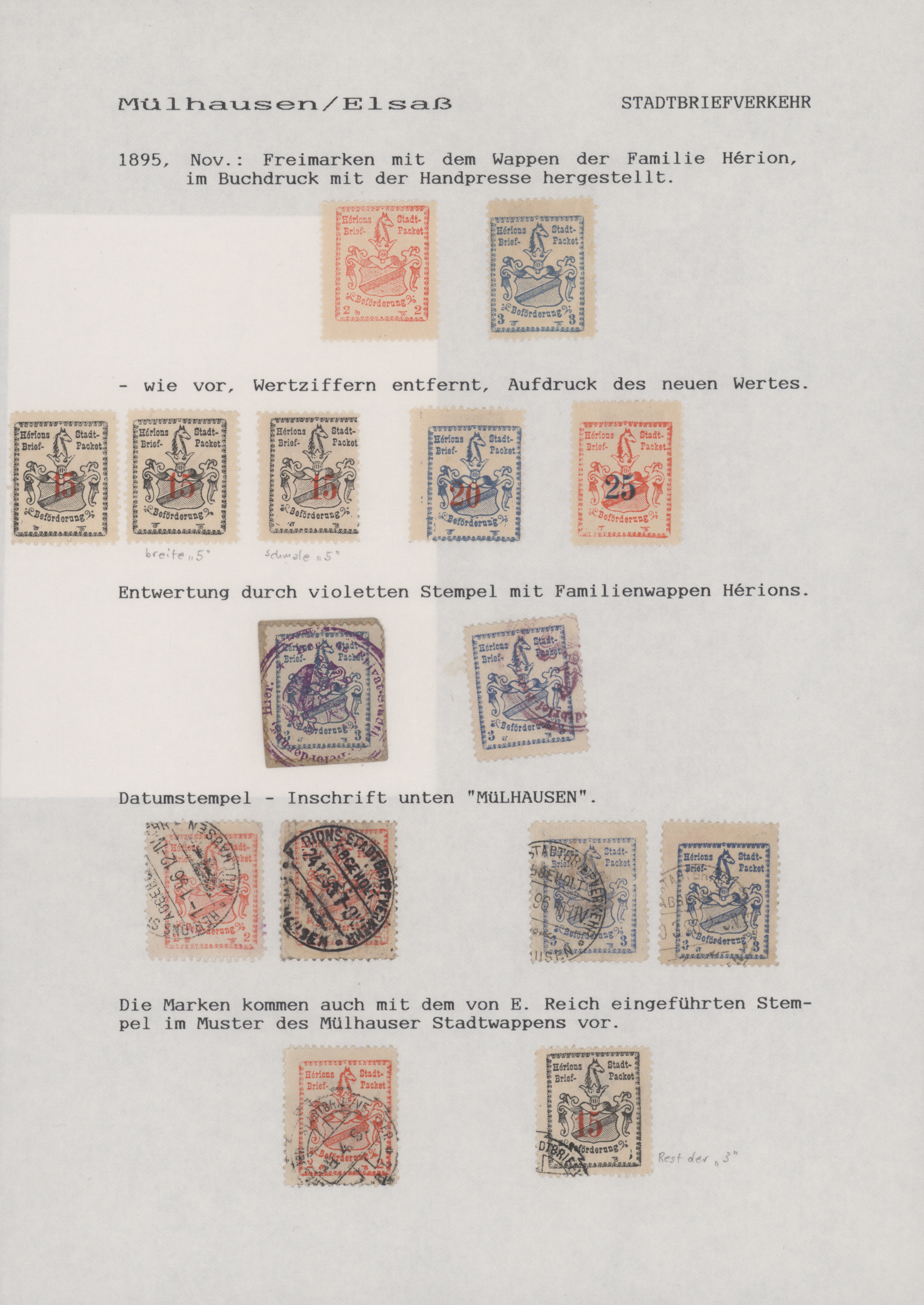 Lot 10819 - Deutsches Reich - Privatpost (Stadtpost)  -  Auktionshaus Christoph Gärtner GmbH & Co. KG 57th AUCTION - Day 5