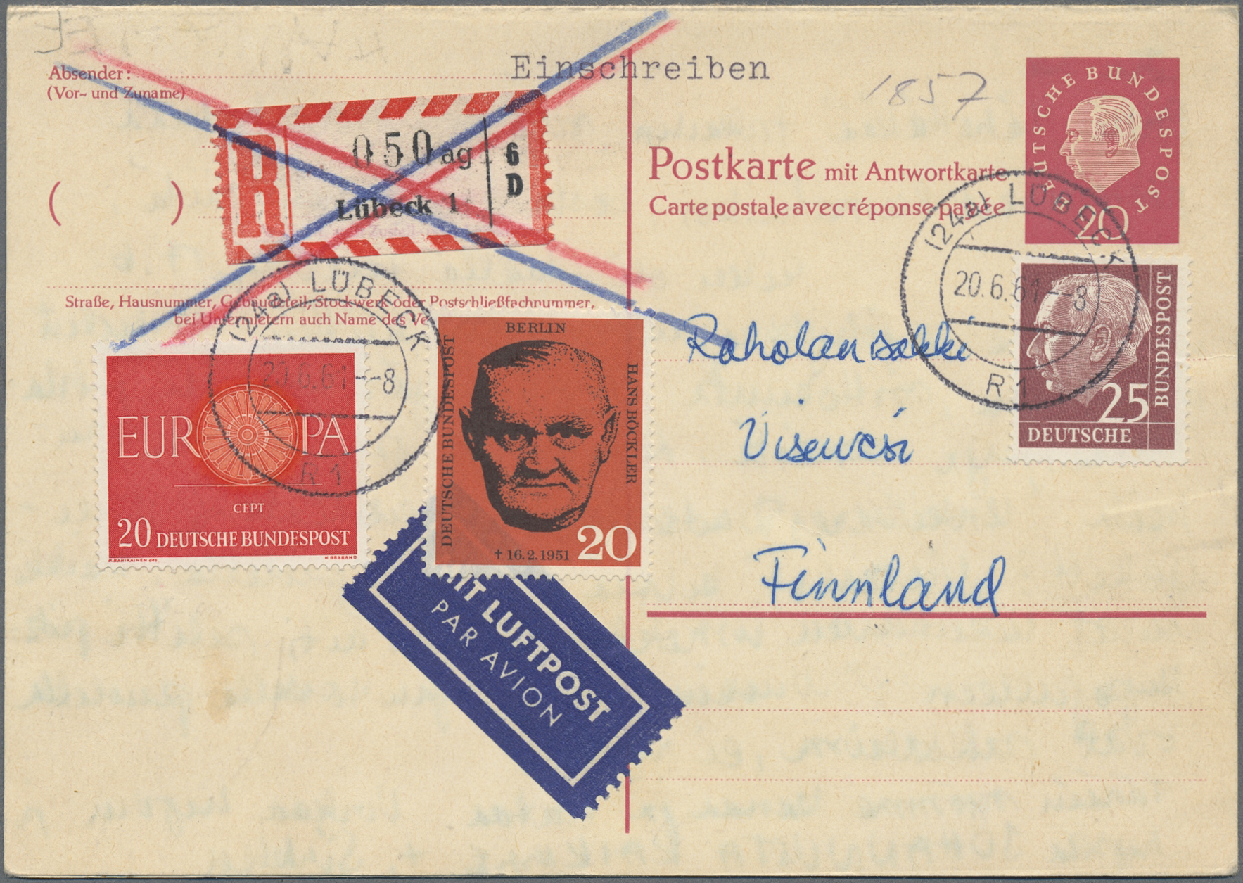 Lot 06750 - Bundesrepublik - Ganzsachen - Auktionshaus Christoph Gärtner GmbH & Co. KG 58th AUCTION - Day 2 Lot 06750 - Bundesrepublik - Ganzsachen - Auktionshaus Christoph Gärtner GmbH & Co. KG 58th AUCTION - Day 2