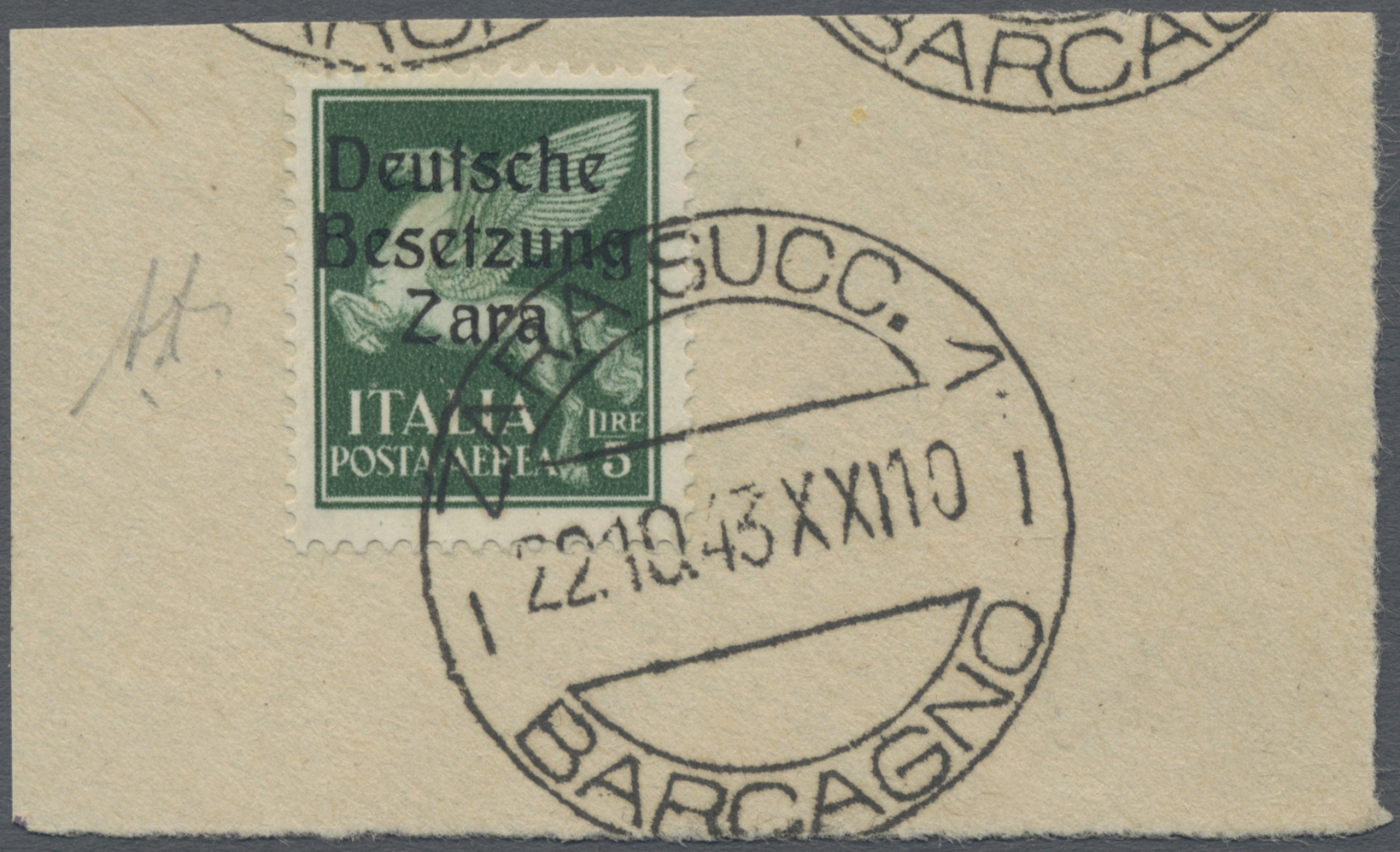 Lot 06137 - Dt. Besetzung II WK - Zara - Auktionshaus Christoph Gärtner GmbH & Co. KG 57th AUCTION - Day 3 Lot 06137 - Dt. Besetzung II WK - Zara - Auktionshaus Christoph Gärtner GmbH & Co. KG 57th AUCTION - Day 3